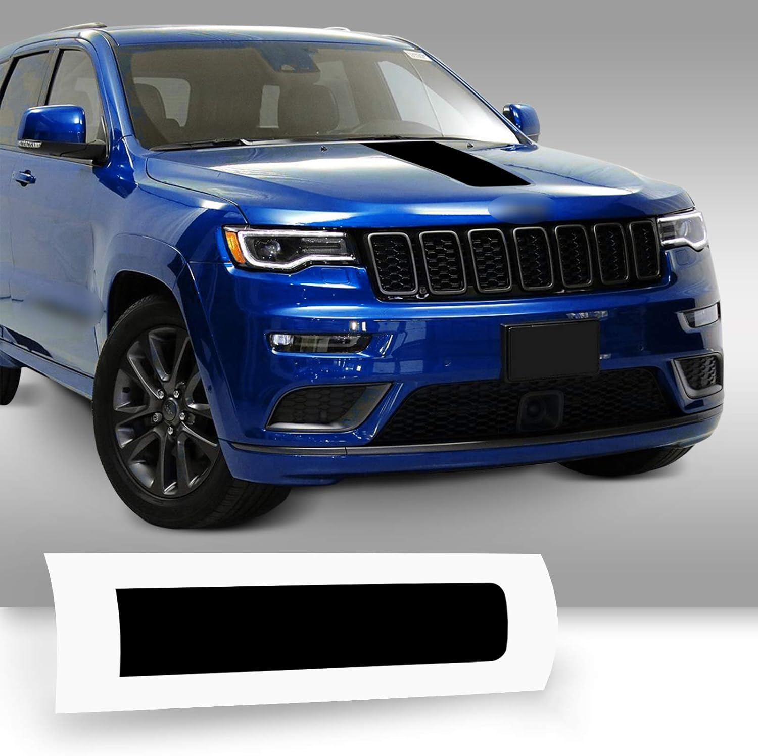 Gomu Pathway Hood Precut Blackout Vinyl Decal Overlay Wrap Kit Compatible with and Fits Grand Cherokee 2011-2019 - Gloss Black