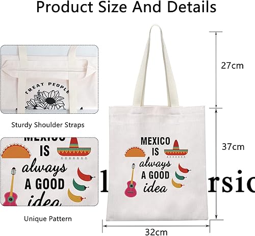 Miniatura 9 de POFULL Mexico Bachelorette Party Gift Mexico Vacaciones Cumpleaños Regalo México es siempre una buena idea Bolsa de cosméticos, México es siempre