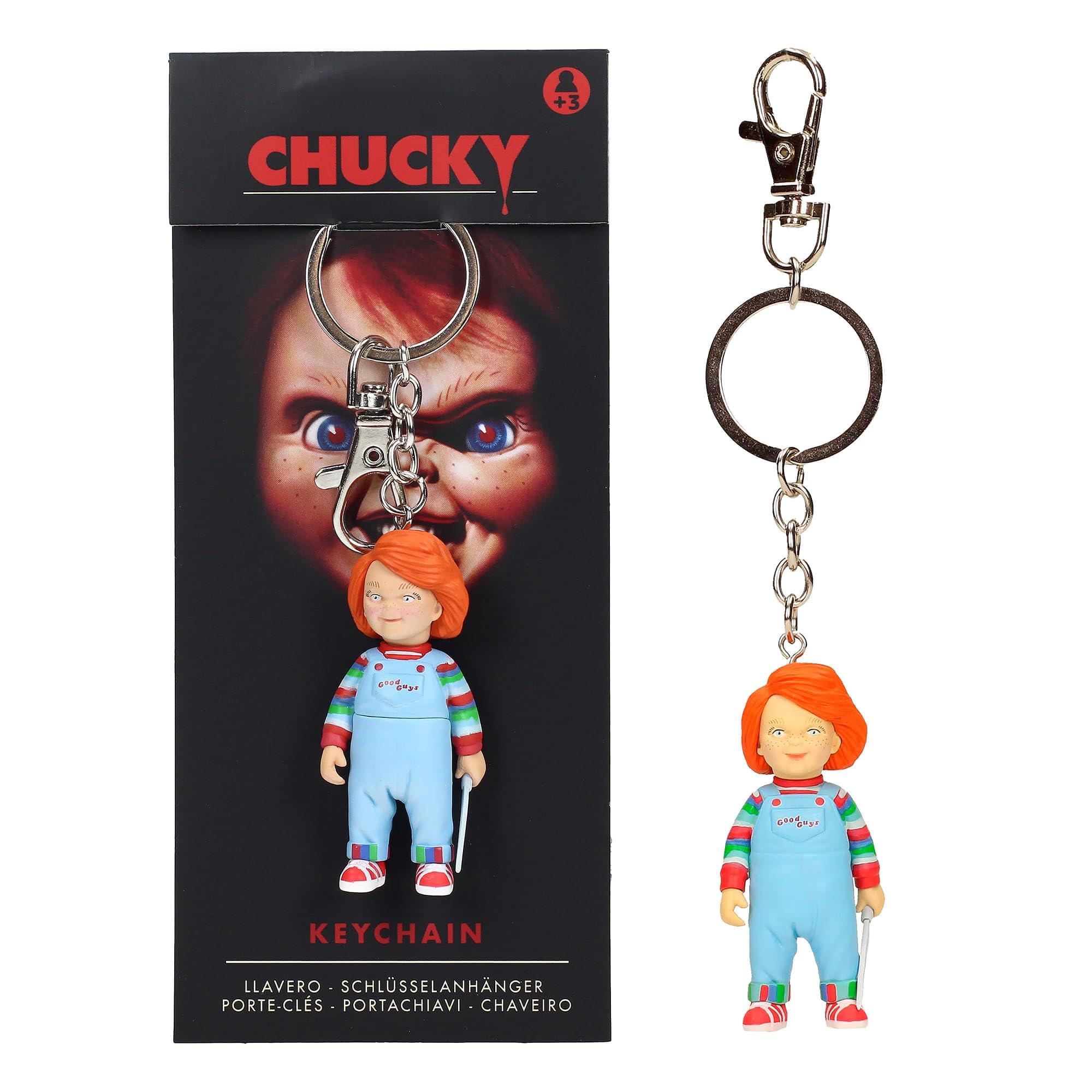 CHUCKY VINYL FIGURE KEYCHAIN 6cm BRAND NEW IN PACKAGING SD-TOYS 3+