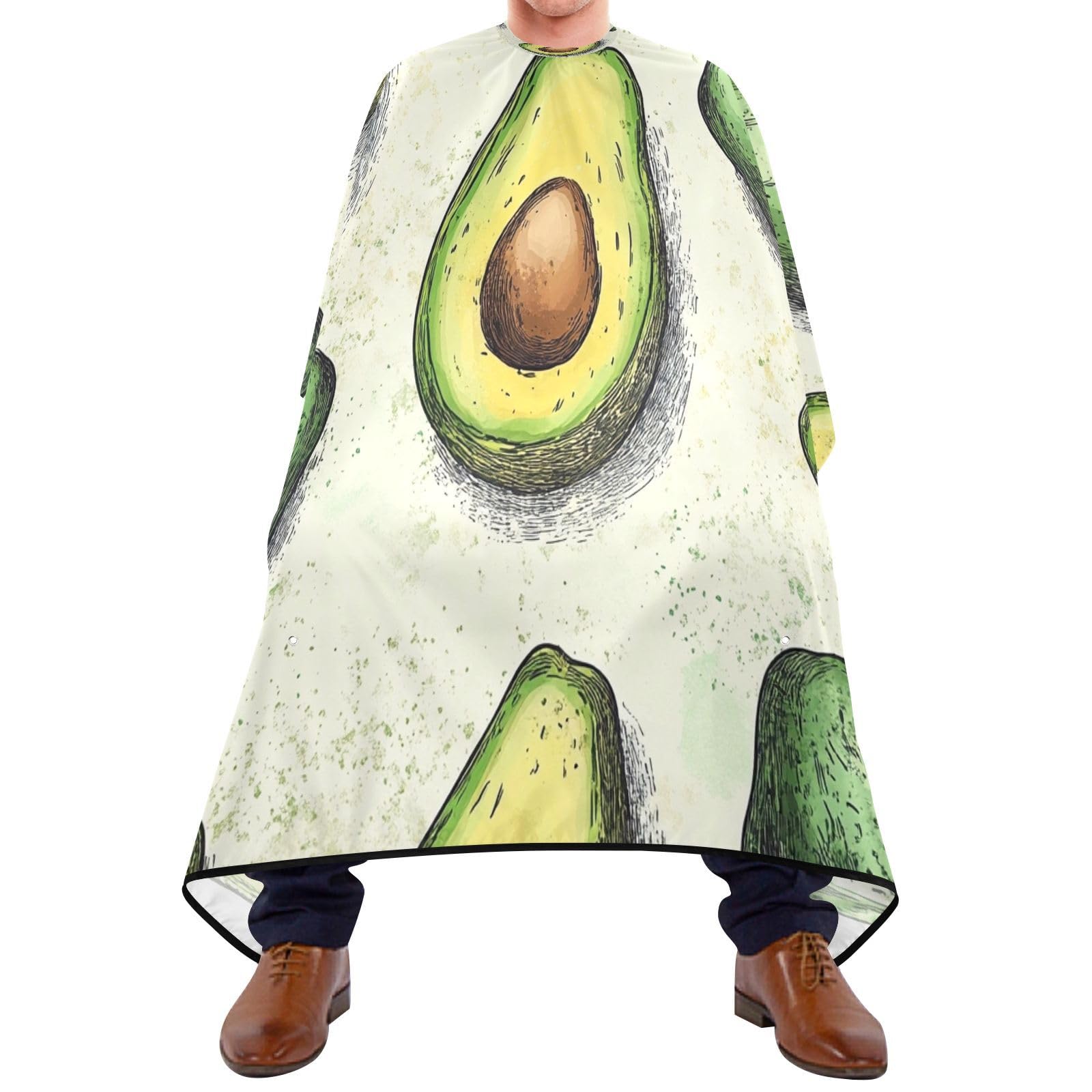Kigai Avocado Hair Cutting Cape for Men & Women Waterproof Barber Cape Professional Hairdressing Salon Styling Apron with Adjustable Closure Snap