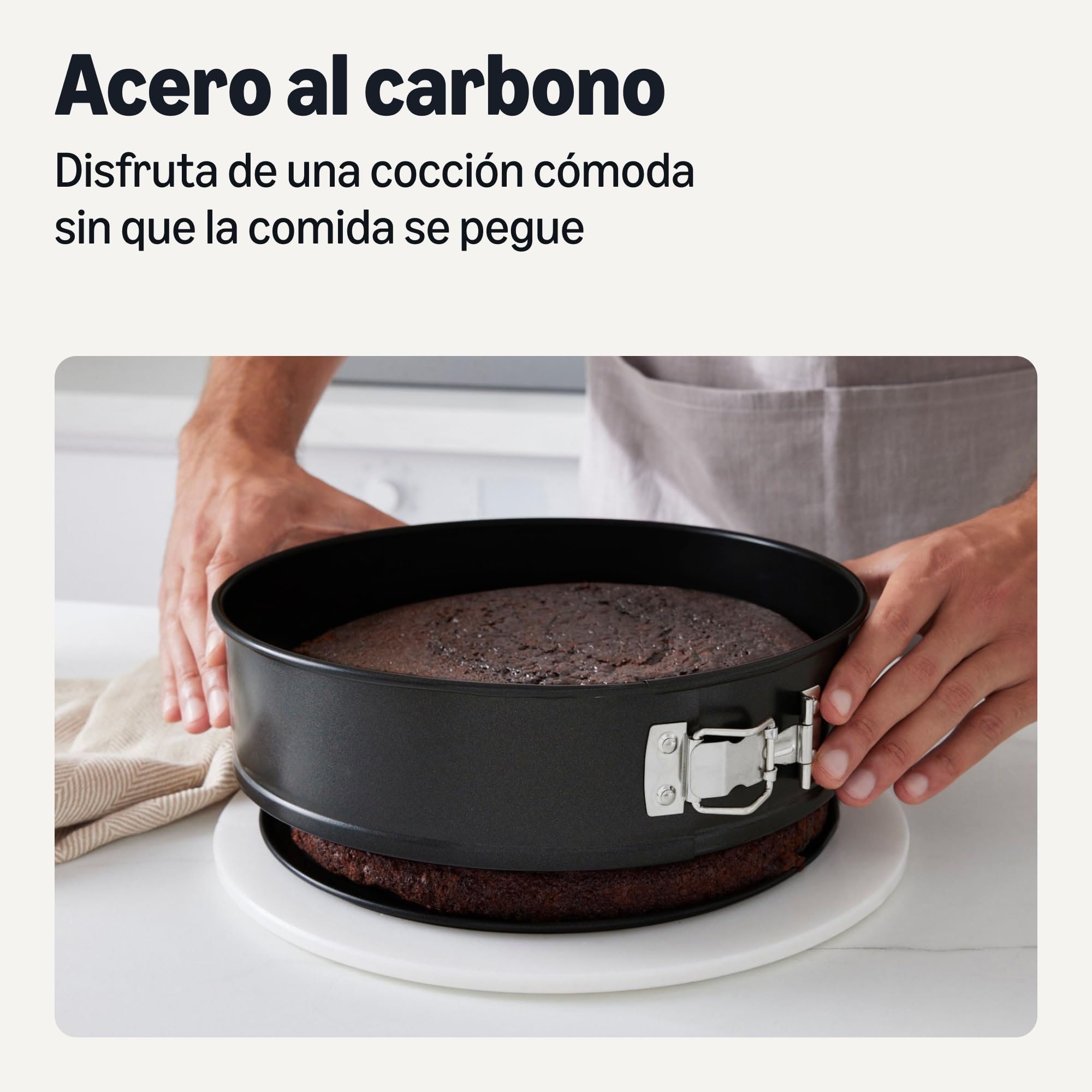 Amazon Basics Molde Desmontable Antiadherente, Apto para Lavavajillas y Horno, 25,4cm