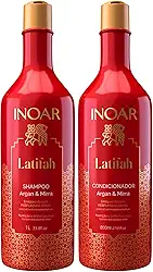 Inoar, Kit Latifah Shampoo 1L e Condicionador 800ml Argan e Mirra