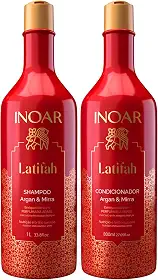 Inoar, Kit Latifah Shampoo 1L e Condicionador 800ml Argan e Mirra