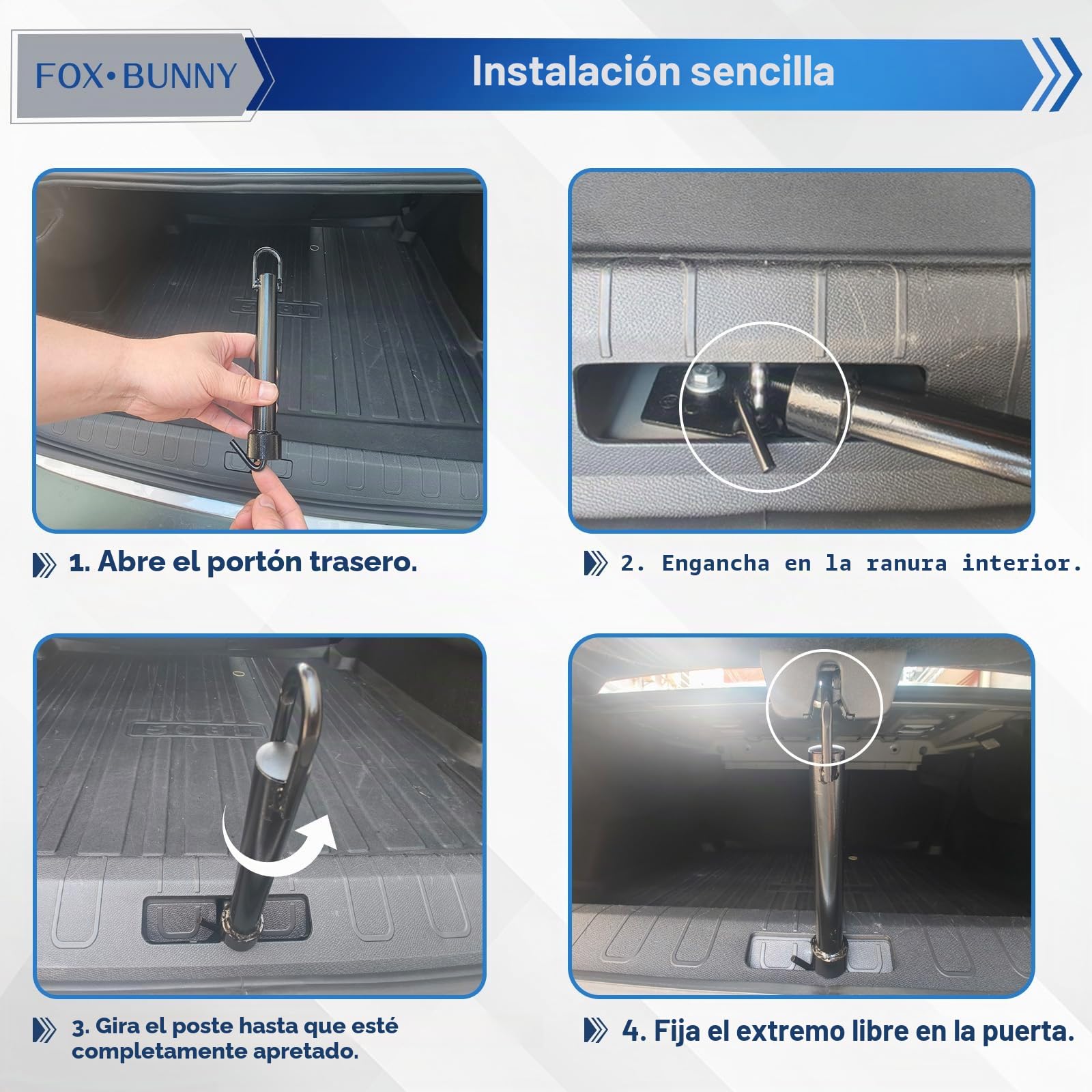 Cerradura de ventilación para portón trasero, cerradura de puerta de coche de ventilación para mascotas, gancho de pestillo para puerta de maletero, para portón trasero, furgonetas y más (6 pulgadas)