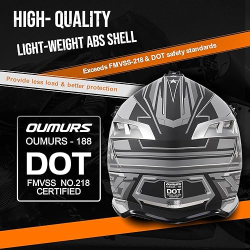 Miniatura 6 de DOT - Casco de motocross para adultos con gafas, guantes y máscara ajustable, visera solar, casco para motocicleta, ATV, todoterreno, motocross,