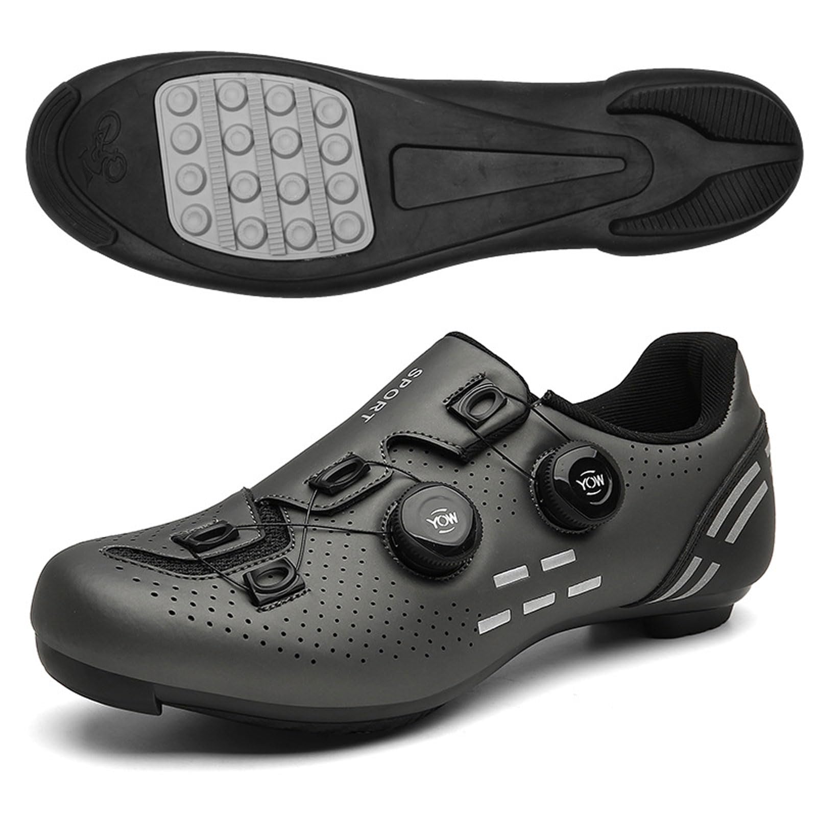 ForceRoute Mens Cycling Shoes Womens,Road Bike Shoes,Mountain Bike Shoes,Outdoor Road Bike Riding Shoes,Men's Road Bike Shoes,Road Cycling Shoes,Lightweight,Breathable,Reflective Striped.