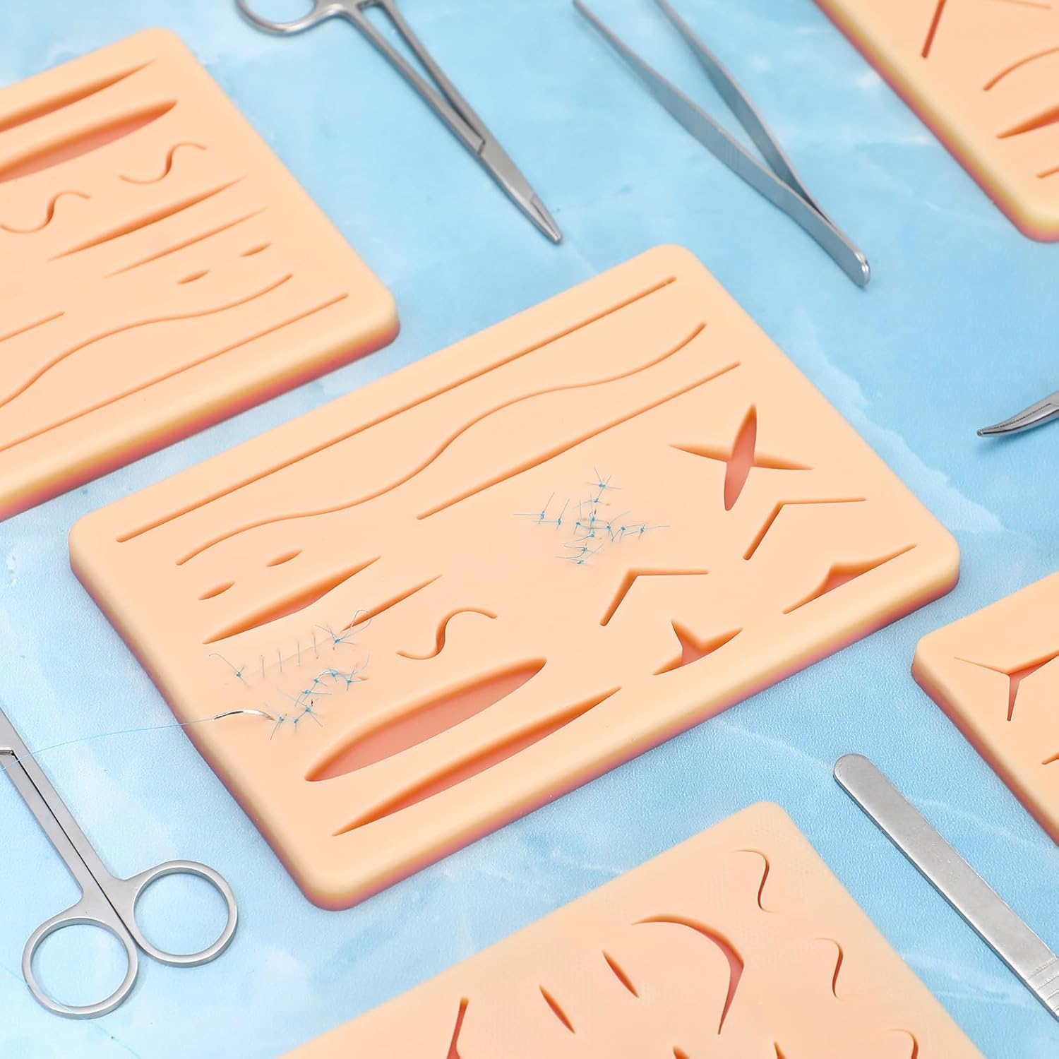 3 Pcs Suture Pad 3 Layer Suture Practice Pad with Wounds Suture Practice Kit, Hard to Rip, Tear or Break for Medical and Vet Students Veterinarian Nurses Training and Practice - Image 7