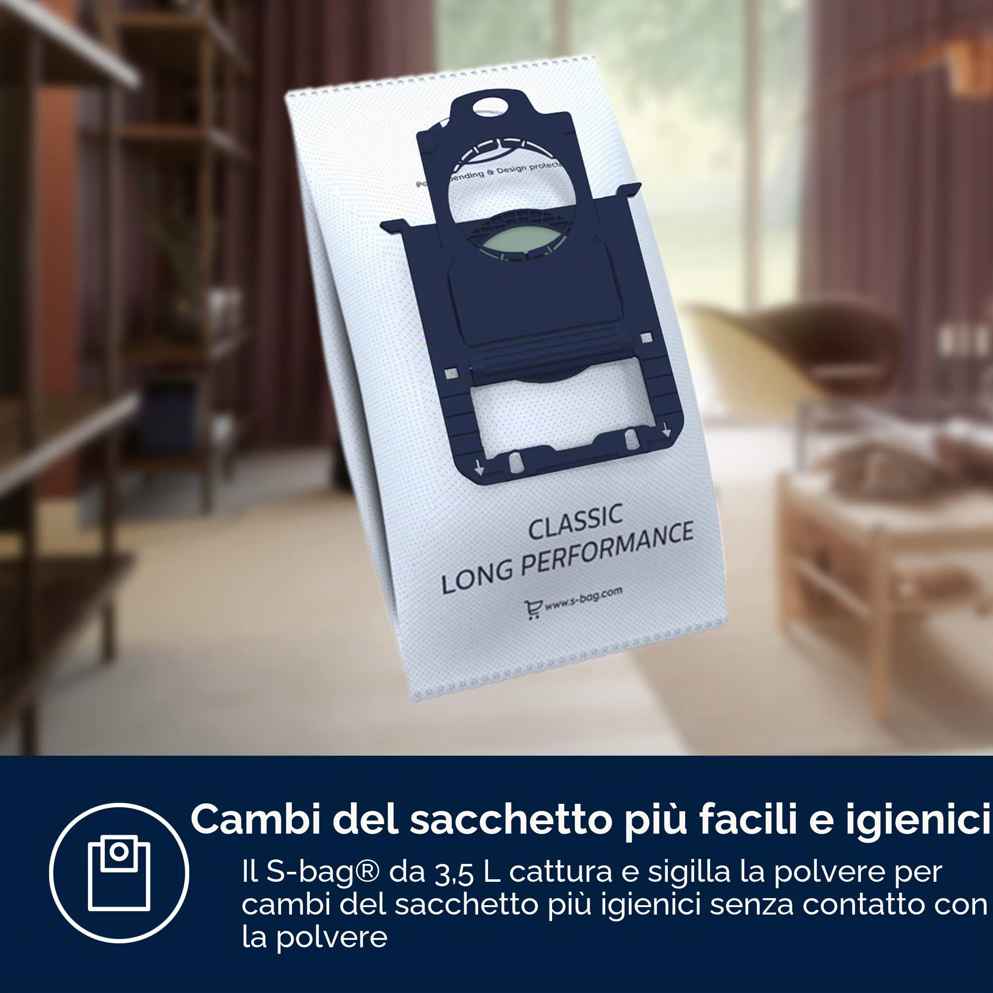 ELECTROLUX PureD8 13783211, Pure D8 PD82-8DB-Aspirapolvere a Slitta con Sacco Ultra Silenzioso, regolatore Automatico di Potenza SmartMode e Tecnologia PureSound-Colore: Blu