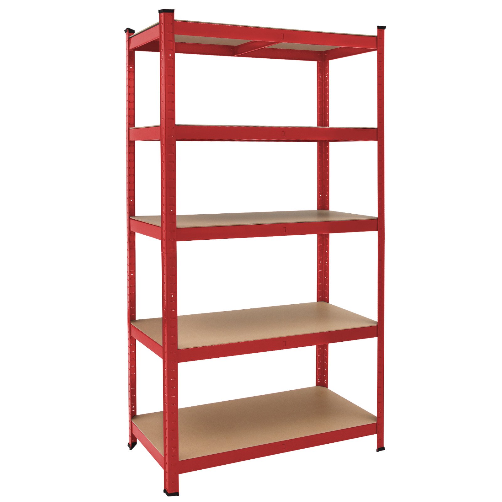 Monzana® 2X Schwerlastregal 180x90x40cm 875kg rot 5 MDF-Platten Lagerregal Kellerregal Steckregal Werkstattregal