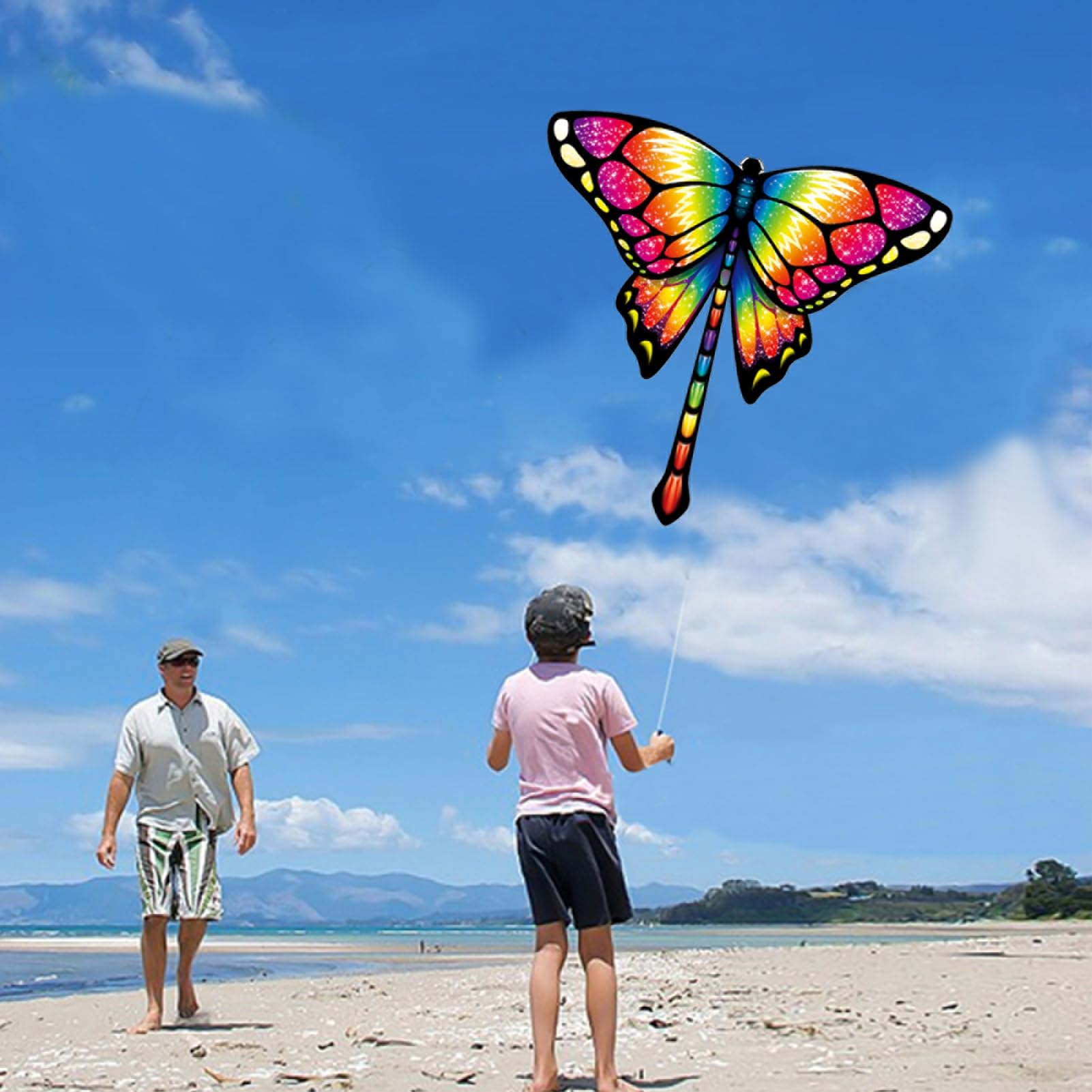 Cometa de Unicornio, Cometa de una Sola línea con Hilo de Cometa y Cola de Largo para Niños y Adultos Principiantes, Juegos al Aire Libre, Viaje a La Playa, Regalo de Cometas, Rosado — view 4