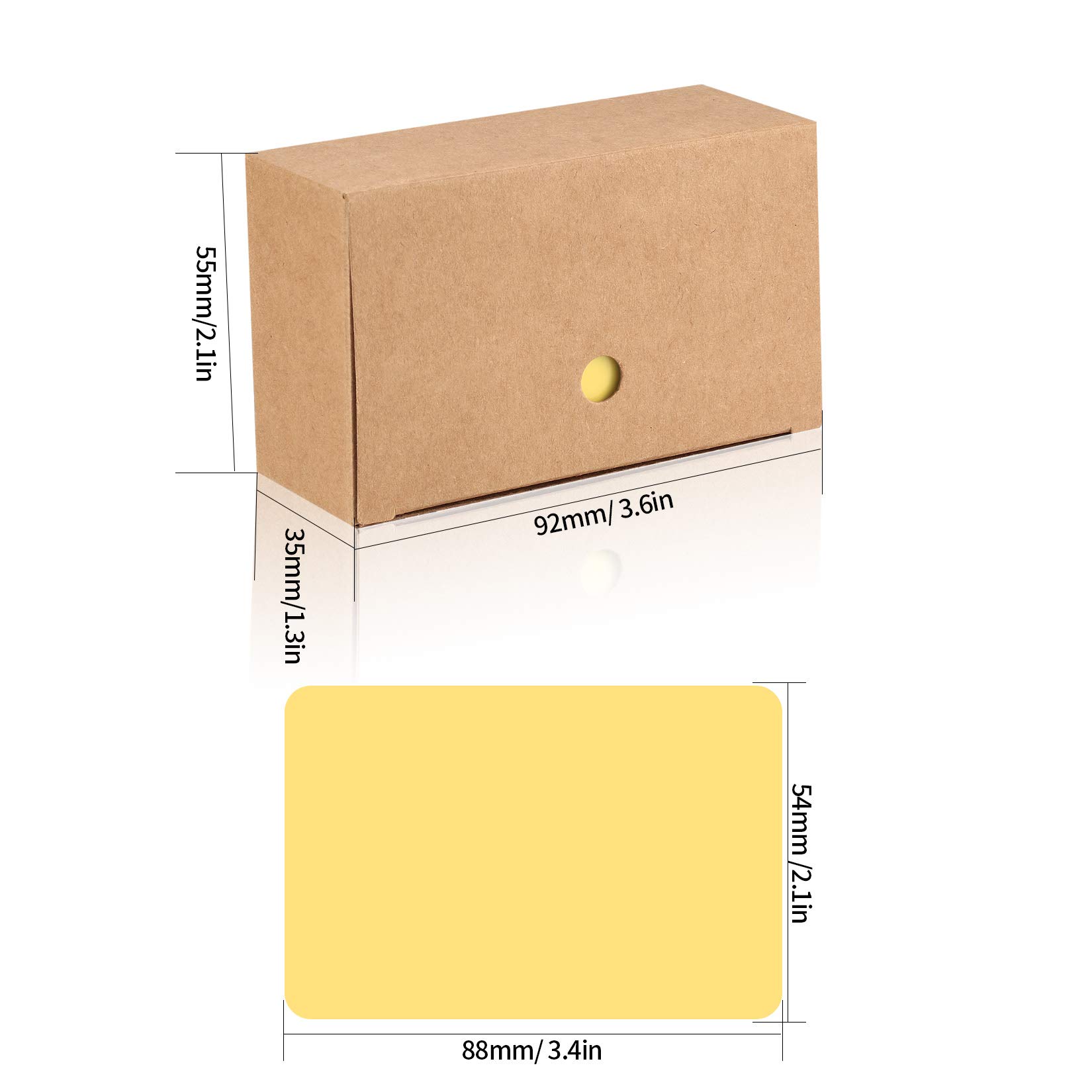 PzKraft Paper Biglietti da Visita Bianco Cartolina Carte Fai-da-Te Rosa Verde Giallo Blu 400 Pz