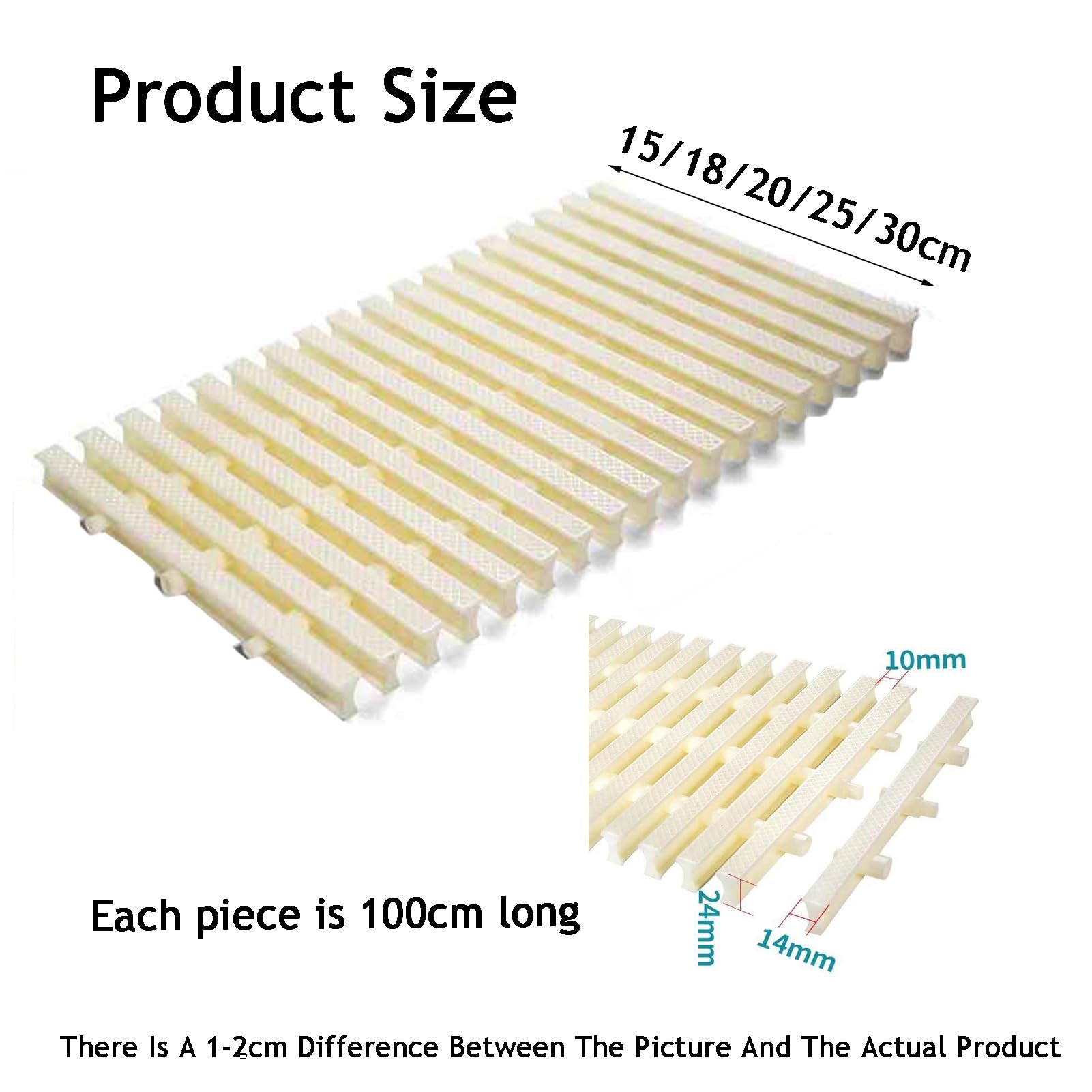 Zanja De Drenaje De Parrilla De Piscina Flexible, Cubierta De Rejilla De Drenaje De Piscina, For Baños Del Hogar, Terrazas, Pasarelas(18x100CM/5pieces)