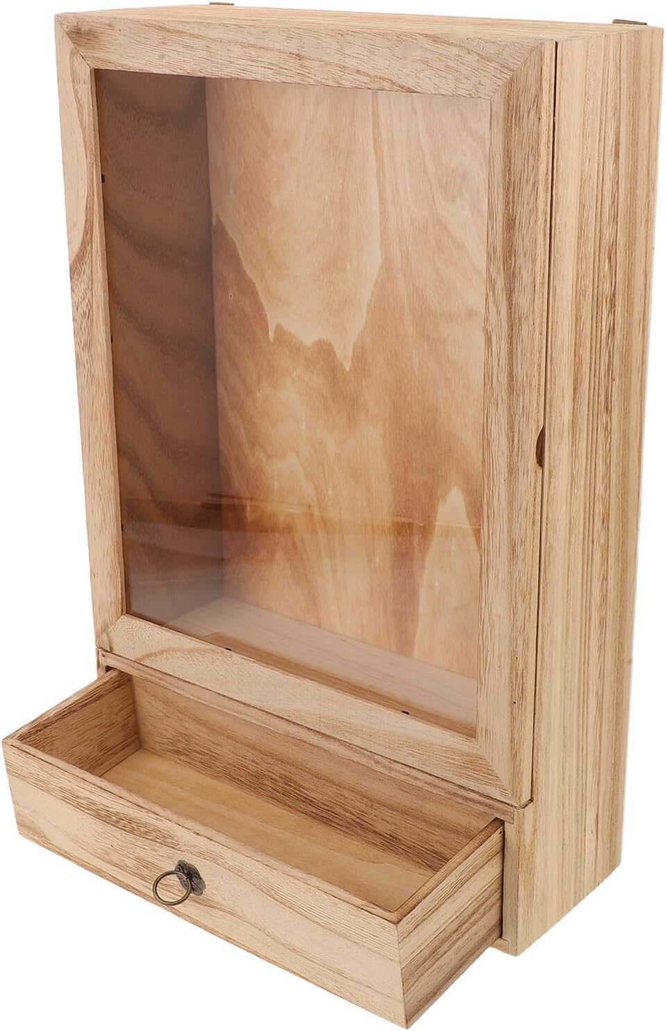 Wooden Specimen Shadow Box Frame with Insect and Dried Flower Display, Wall-Mounted Vintage Butterfly Display Case for Home Decor and DIY Collectibles