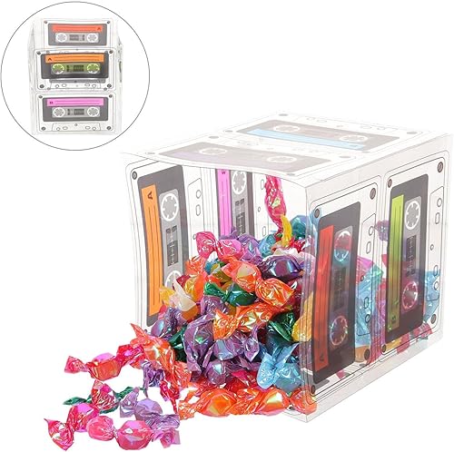 Miniatura 7 de Yardwe 5 cajas de cinta de casete para decoración de fiesta de los años 80, suministros de fiesta de música retro hip hop, pequeñas cajas de