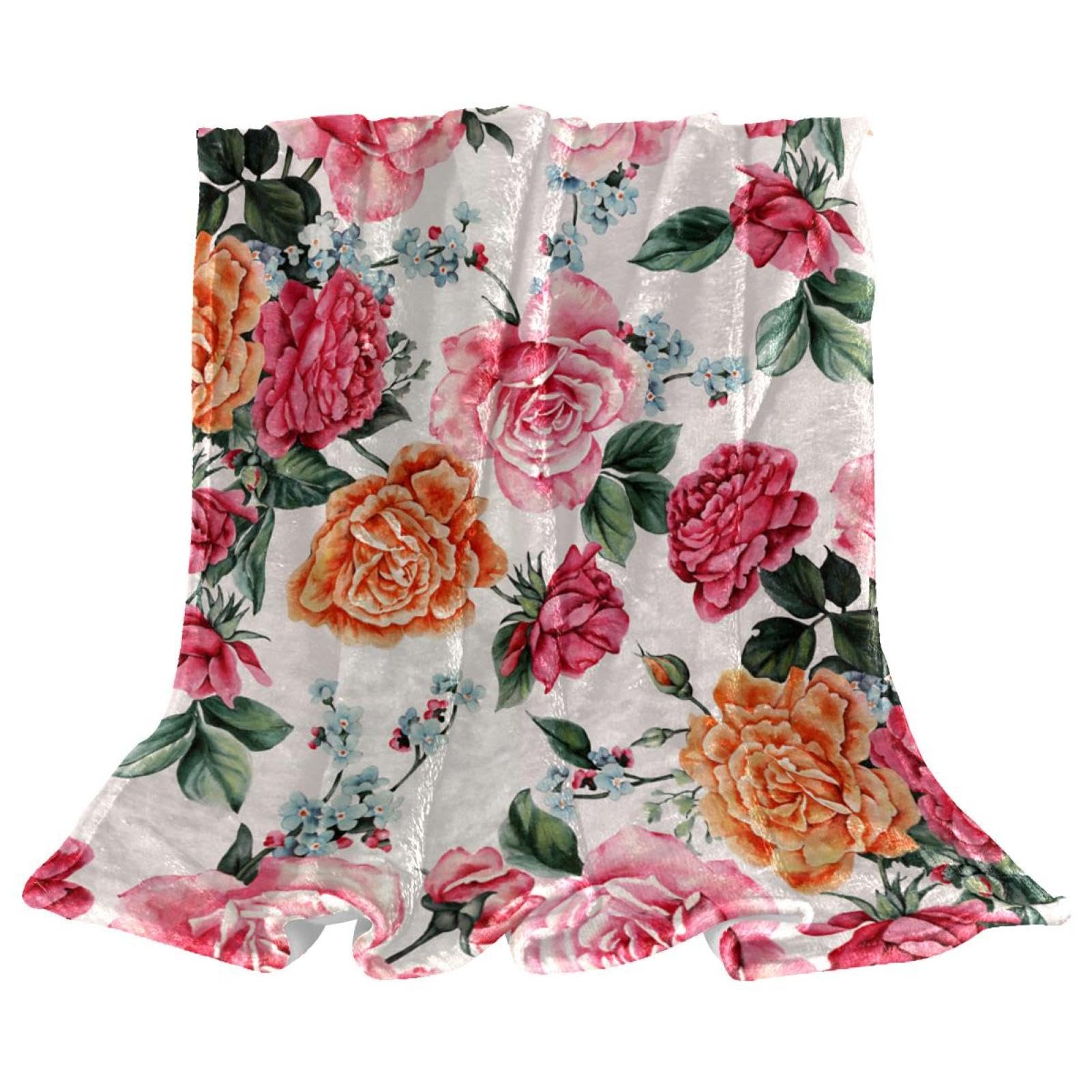 Couverture polaire fleur plaid canapé chaud jeté de lit de chambre