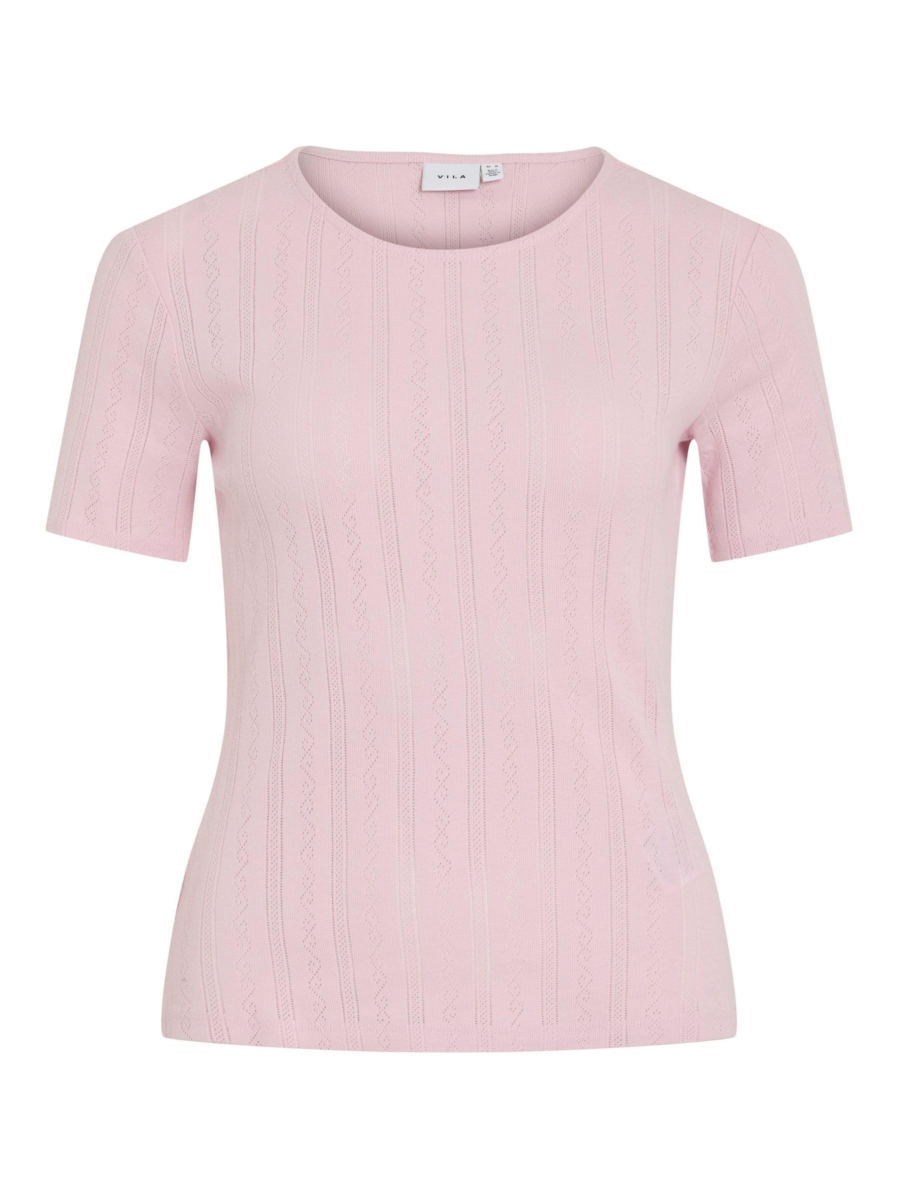 Vila Vikassie S/S Pointelle Top - Noos, Winsome Orchid, XL