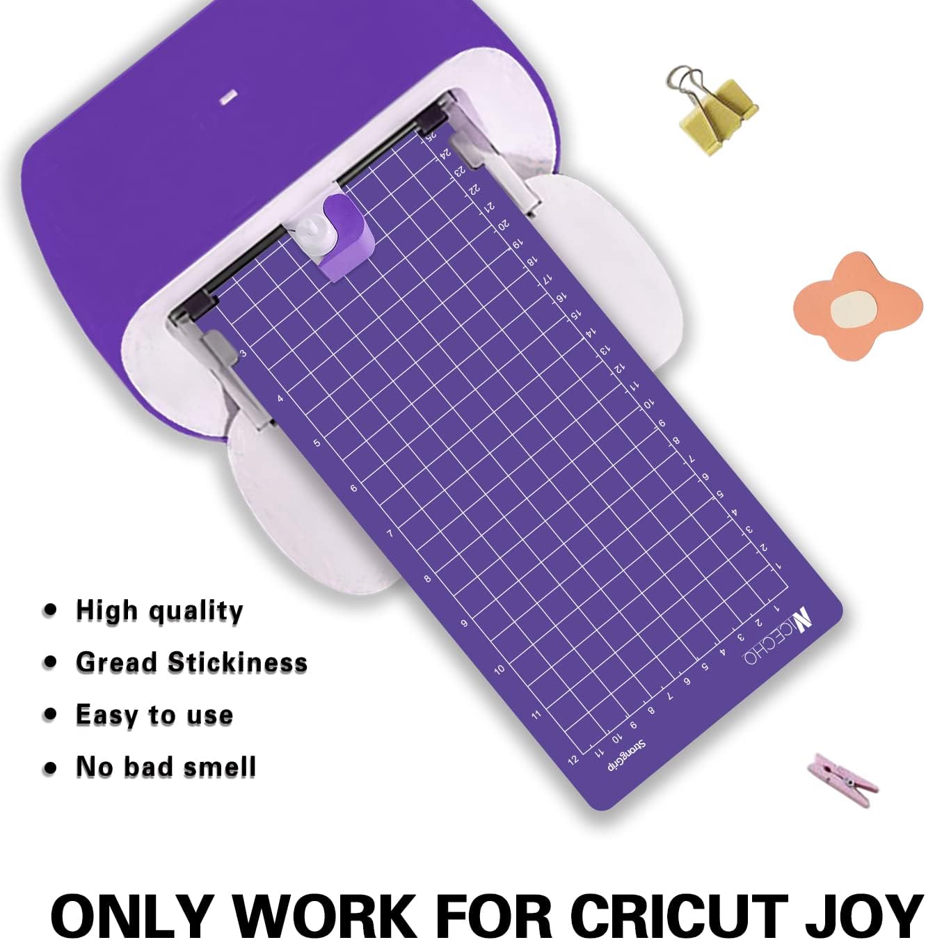 NICECHO Cutting Mat for Cricut Joy Machine, 4.5” X12” 4.5”X6.5” StandardGrip/StrongGrip Mats, Variety Adhesive Cutting Mats Replacement Accessories for Cricut Joy