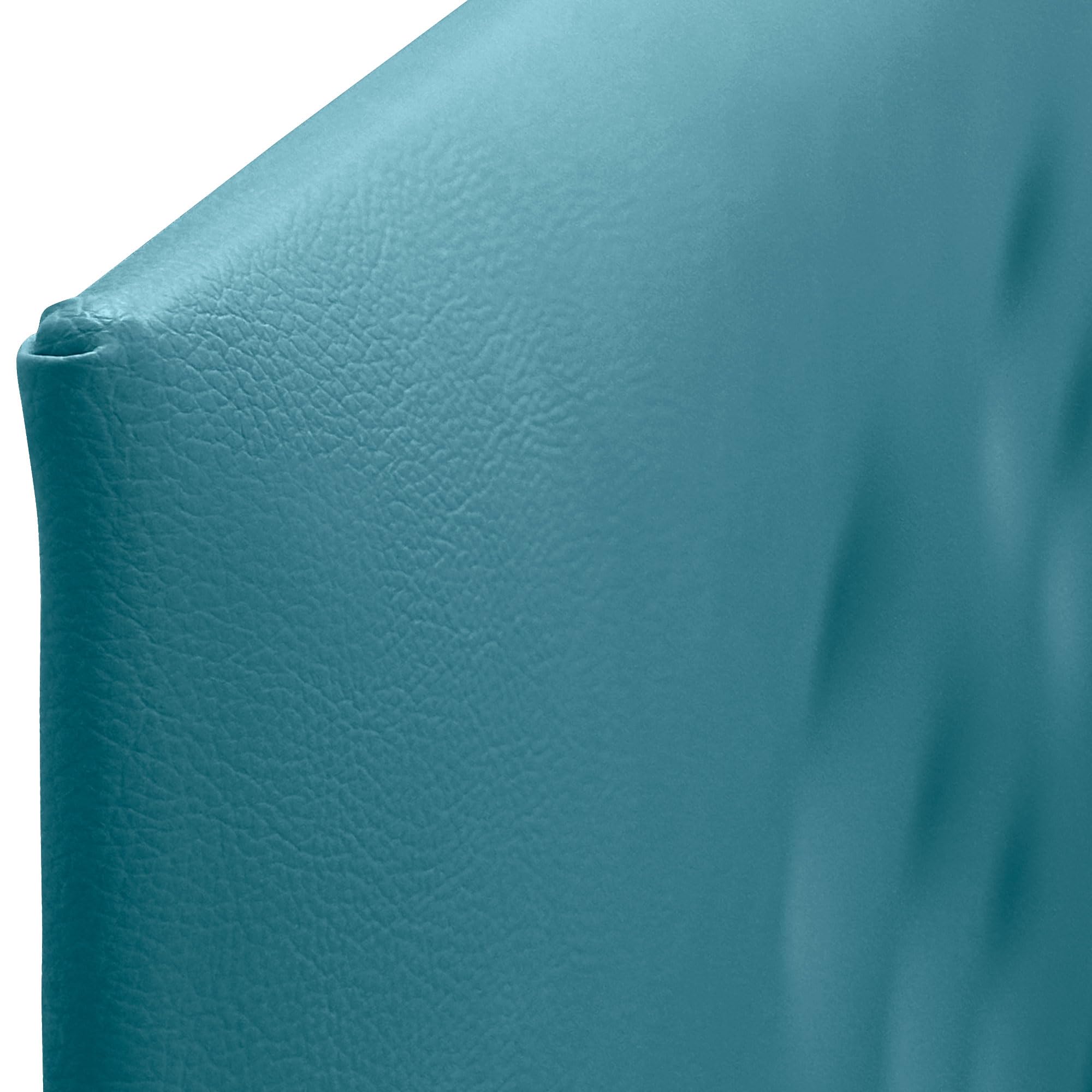 DHOME Testiera in Similpelle o Tessuto ACUALINE con 3 File Intervallate di Bottoni e Piedini Testata Imbottita Letto di Lusso (Similpelle Turchese, 135cm)