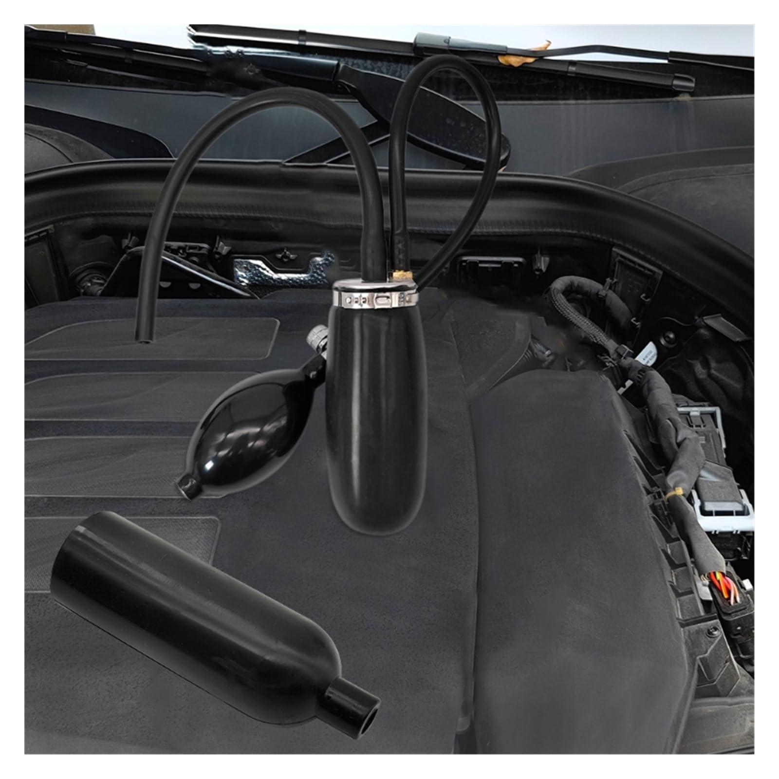 Adaptador de Entrada fácil Inflable, Detector de Fugas de Combustible de tuberías de vehículos de 12V, probador de diagnóstico de vejiga de Humo automotriz (Color : 02)