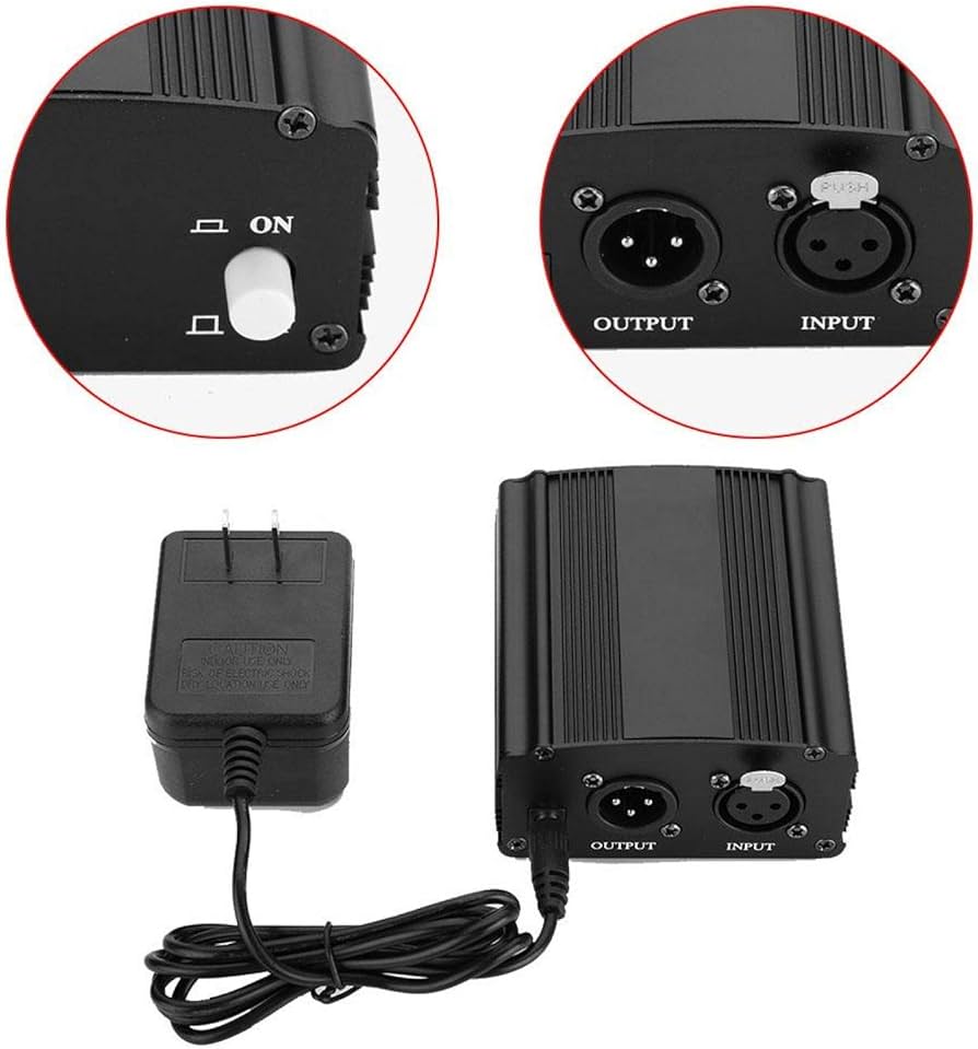 Amazon.co.jp: RANNYY マイク用電源、コンデンサーマイク用電源