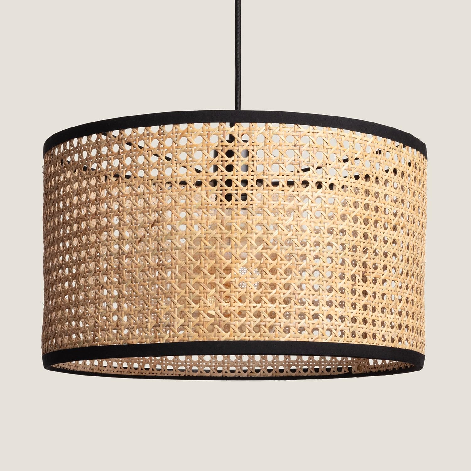 LEDKIA Lámpara Colgante Ratán Huela Natural | CasquilloE27