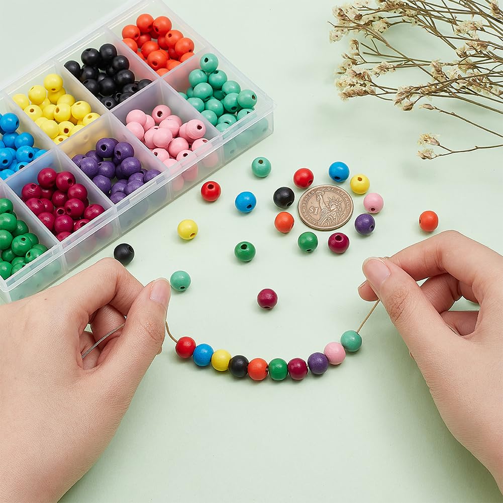 PH PandaHall 300 Pezzo Di Perline Di Legno Colorate, Perline
