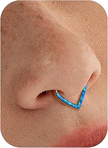 BodyBonita Nasenpiercing Ring 316L Stahl - Pyramiden Segmentring 12mm