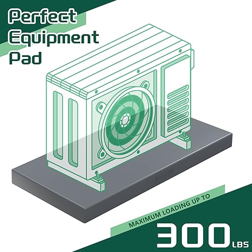 Miniatura 3 de Mini almohadilla dividida para sistemas de bomba de calor de aire acondicionado, almohadilla de equipo, base de soporte de nivelación de suelo para