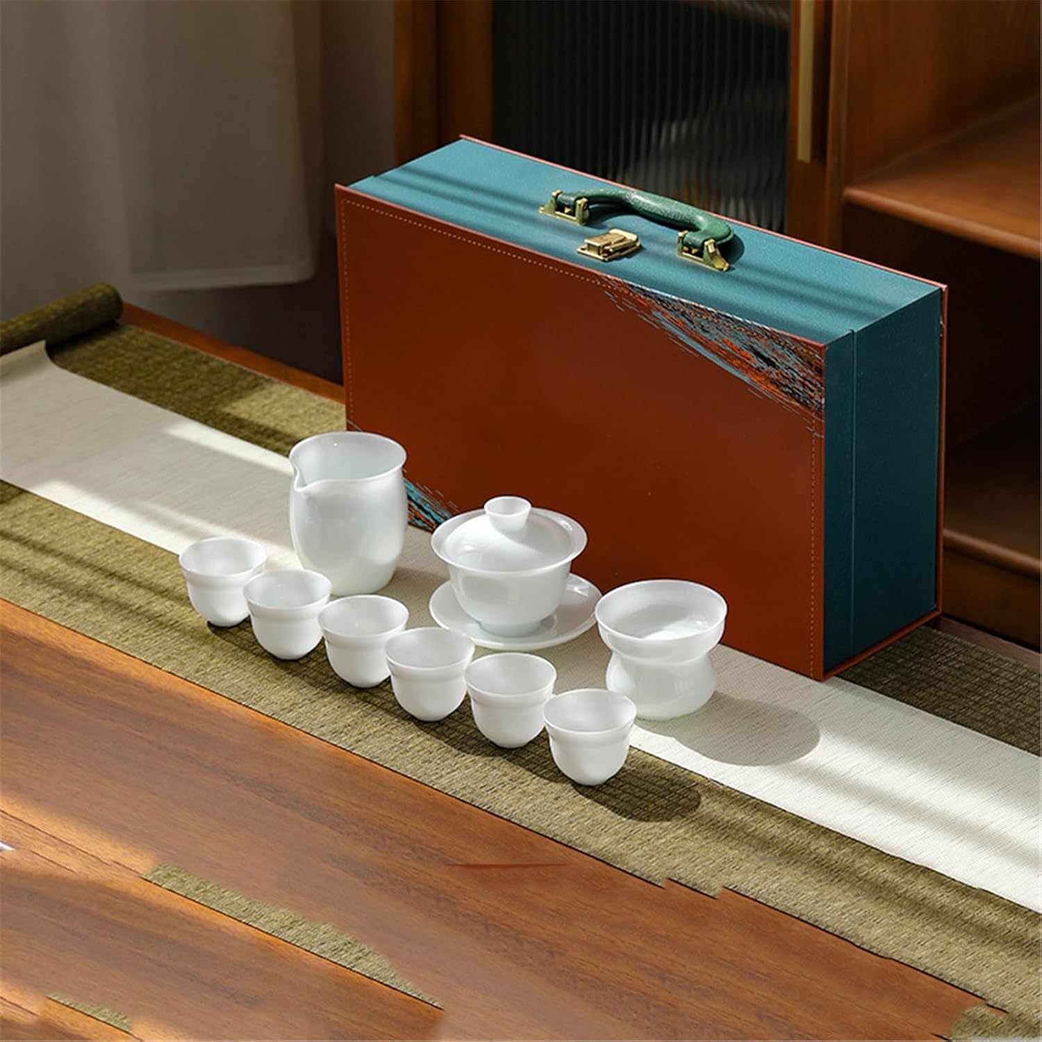 Purple Clay Tea Set - 1 Pot and 2 Cups Special for Parents-set1