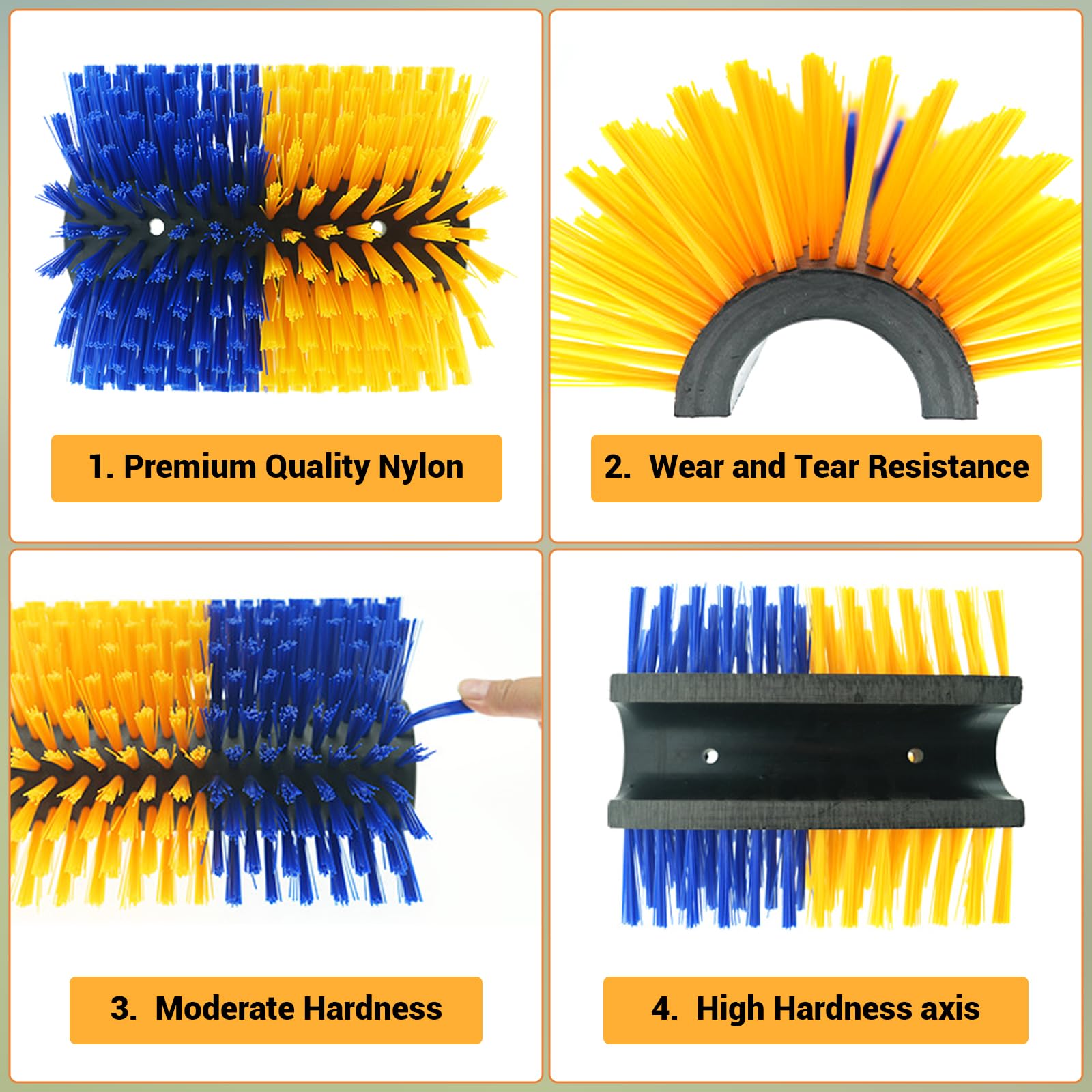 Lot de 2 brosses à gratter en nylon pour le toilettage, le massage des vaches, soulager les démangeaisons sur le dos du bétail, brosse pour cheval, bétail, mouton