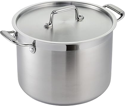 Tramontina Gourmet Stainless Steel 8-Quart Stock Pot with Lid - Thumbnail 2