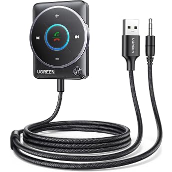 UGREEN Aux Bluetooth 5.4 Adapter Car 3.5 Jack Receiver Black Upgrade
