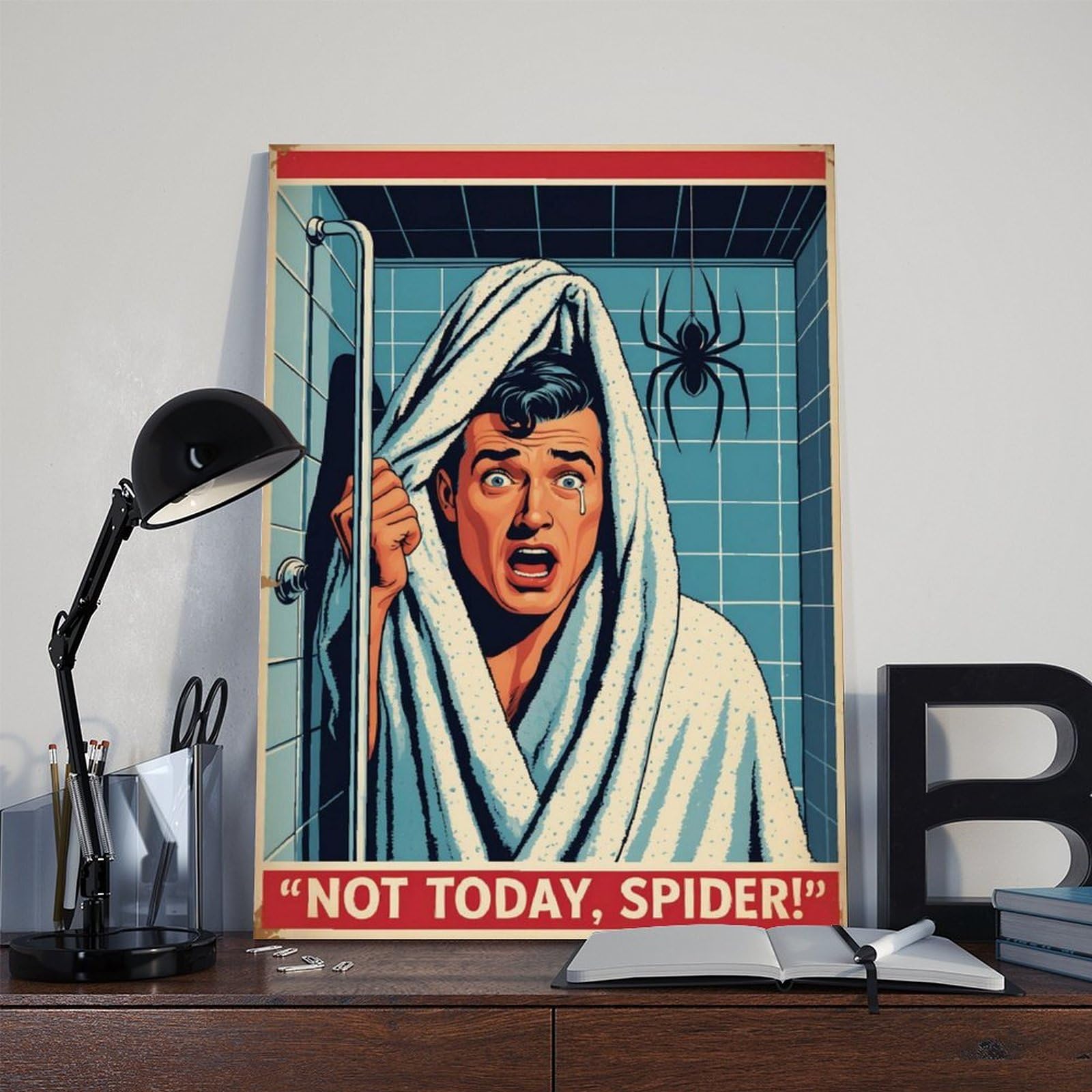 WLQZFRWV Poster rétro Pop Art de style bande dessinée - Décoration pour chambre à coucher, bureau, chambre - Cadeau - 60 x 90 cm