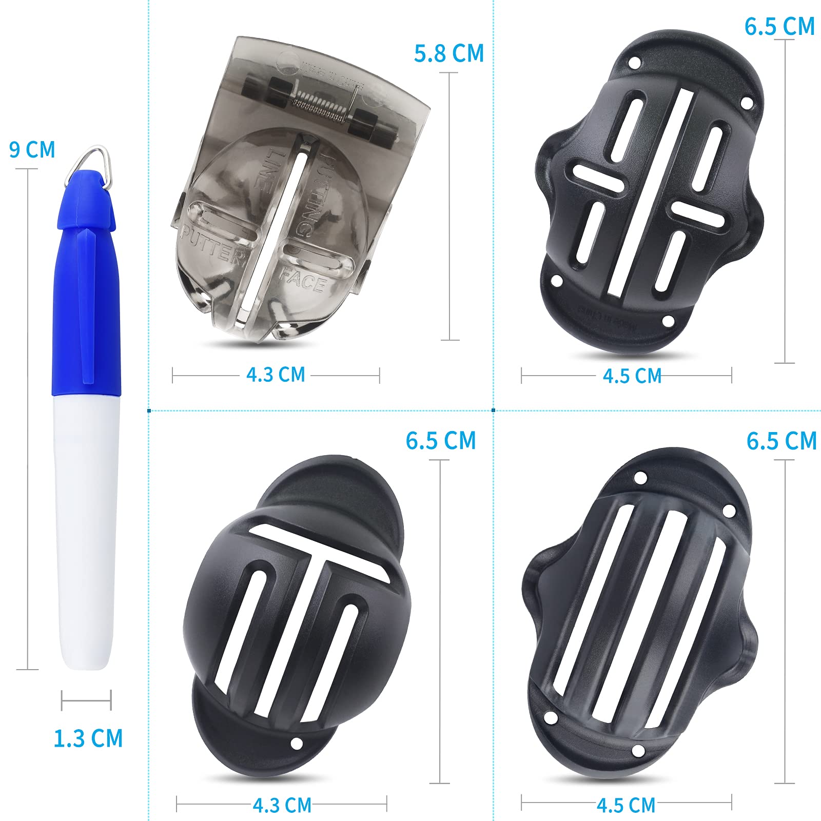 Uniclife Set di allineamento per Golf 2/4 Pezzi con Pennarelli Guide Massime Sagoma