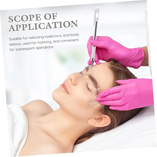 NOLITOY Curved Eyebrow Pen 3pcs Pens Waterproof Eyebrow Positioning Tool for Microblading(Black)