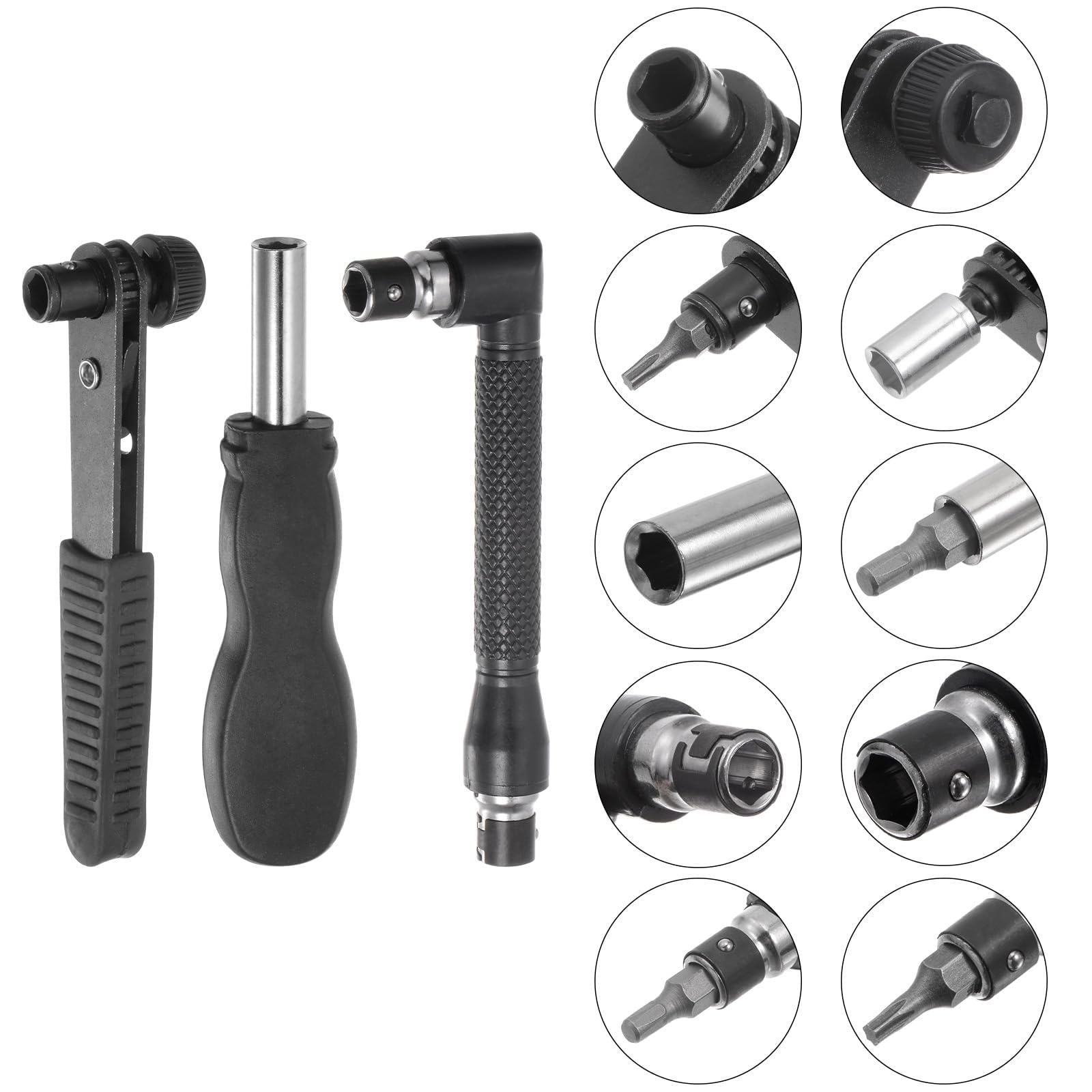 TOP-VIGOR 24Pcs Flexible Screwdriver Bit Extension Kit