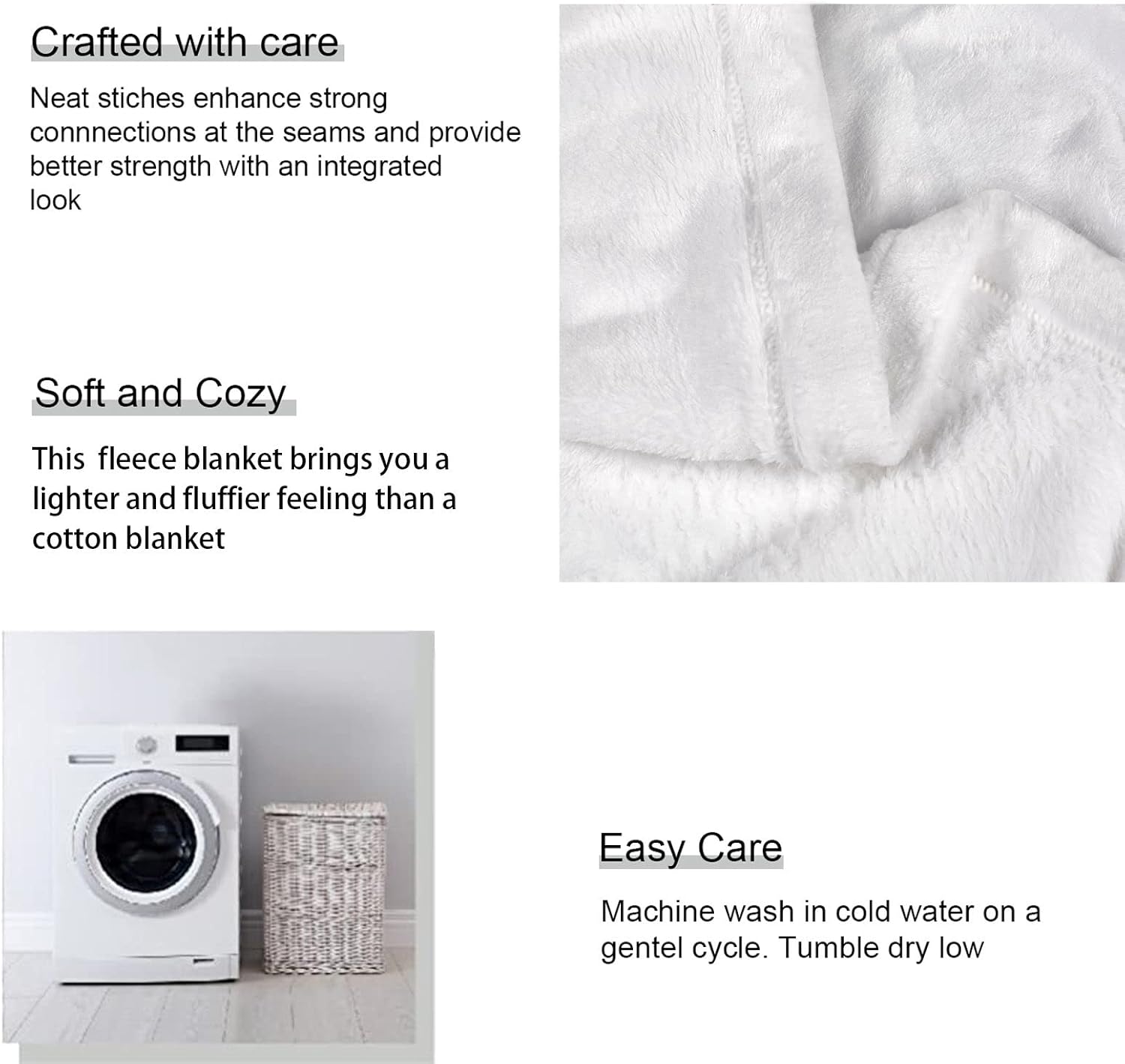 Black and White Panda Blanket, Sitting Lying Down The Little Panda Changes Various Positions, Indoor and Outdoor Use, 50"x60" - Image 6