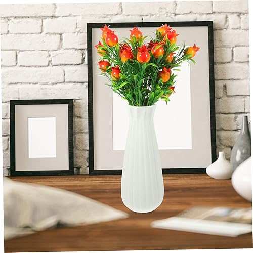 Miniatura 2 de BESPORTBLE Fake Pomegranate Branchs 2pcs Bunches Simulation Strawberry Bouquet Office Flowers PVC Pomegranate Flower Artificial Pomegranate Tree