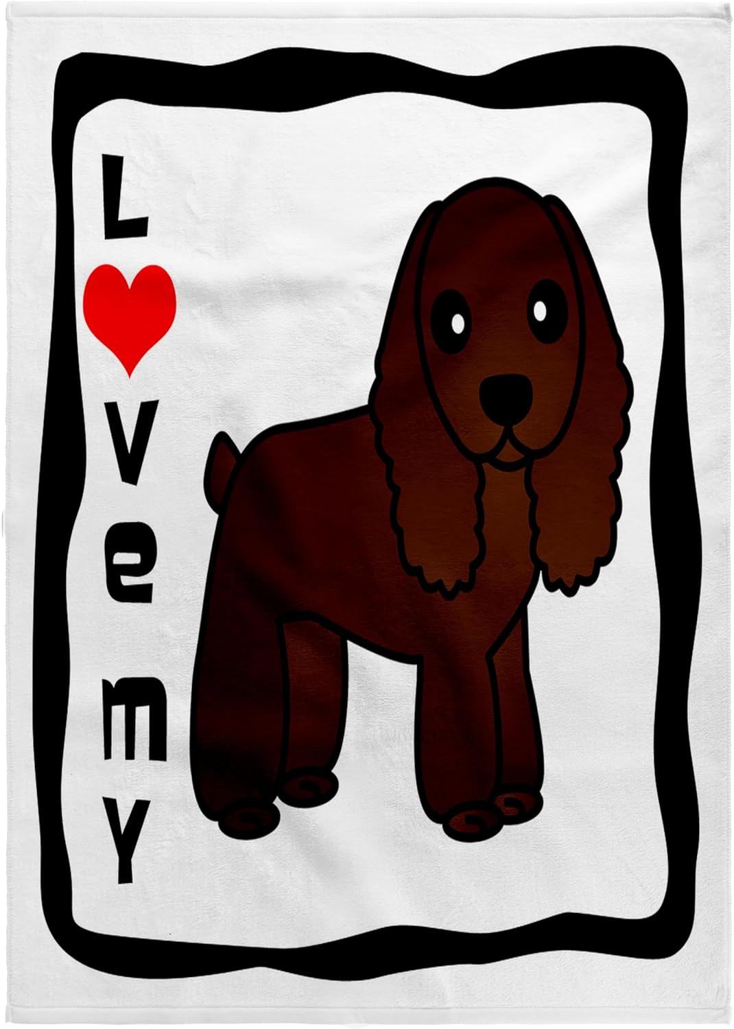 3dRose Love My Cocker Spaniel Chocolate 22x30 Bath Hand Pool Towel