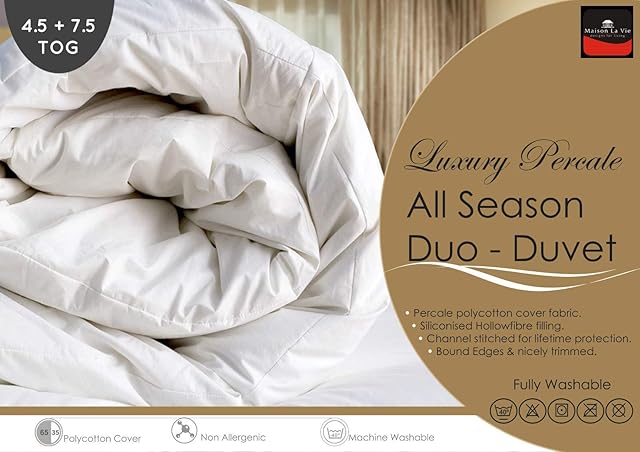 Pure Luxury All Seasons Duo Duvet/Quilts Set - 4.5 + 7.5 Tog (Double)
