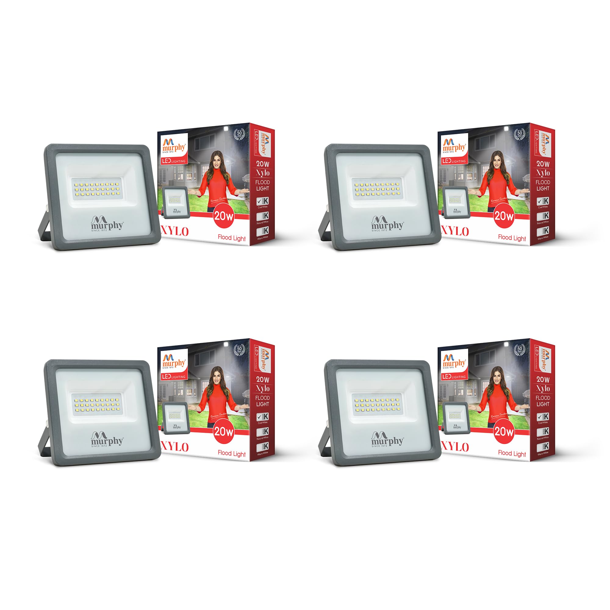 Murphy LED IP-65 BIS Approved Waterproof Outdoor Flood Light (Cool White, 50W) Pack of 4 (B088BTQ9P5) Amazon Price History, Amazon Price Tracker