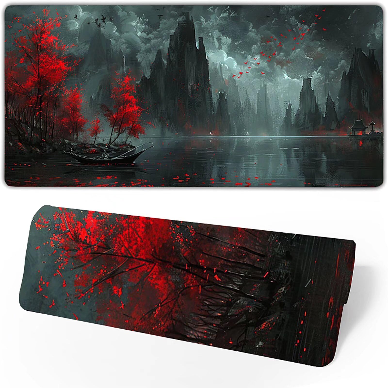 Gamingowa podkładka pod mysz, szara, XXL, 1400 x 600 x 3 mm, XXL, podkładka pod mysz, akcesoria dla graczy, z antypoślizgową podkładką, wodoodporna i trwała, dla dziewcząt, na prezent, mysz i