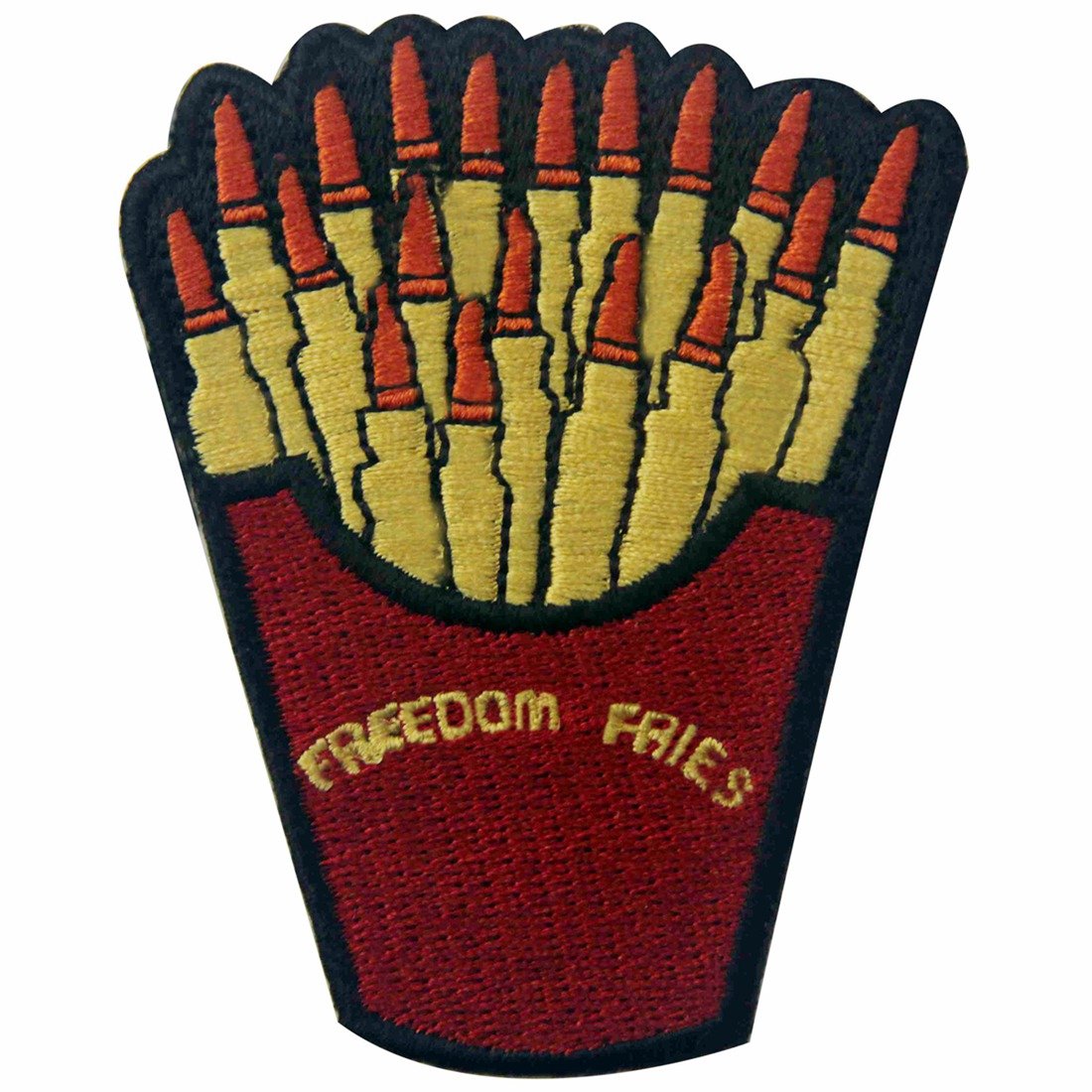 Freedom Fries with Bullet Embroidered Badge Iron On Sew On Patch