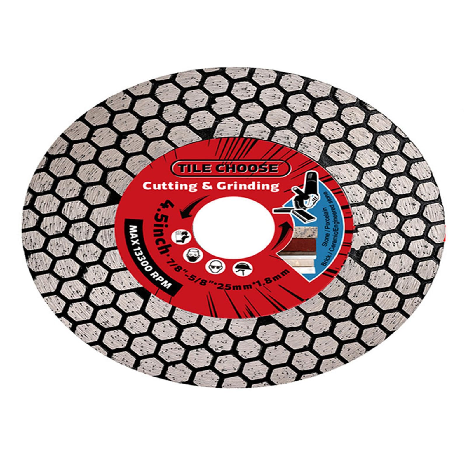 LYVQZPWLRDiamentowa płyta cięcia, 115mm/125mm Diamentowa tarcza tnąca do płytek ceramicznych, porcelany, marmuru, tarcza tnąca(4.5inch)