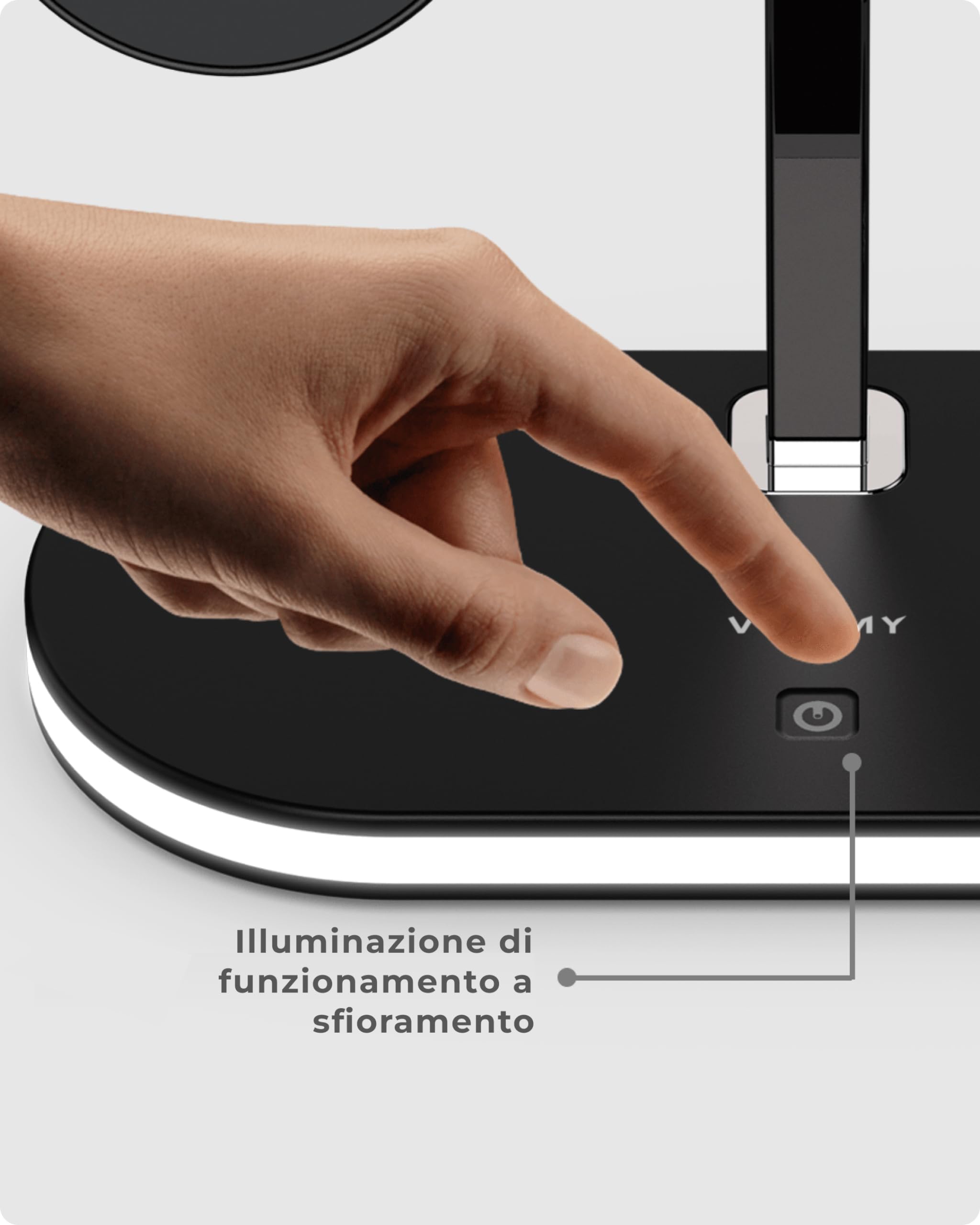 VOOMY Stazione di Ricarica Wireless 3-in-1 VOOMY Qi 15W per iPhone 13, Apple Watch 8/9/Ultra 2/SE, AirPods Pro/Max/3/2 - con Luce LED e Porta USB-A, Certificazione CE-ROHS, Schwarz