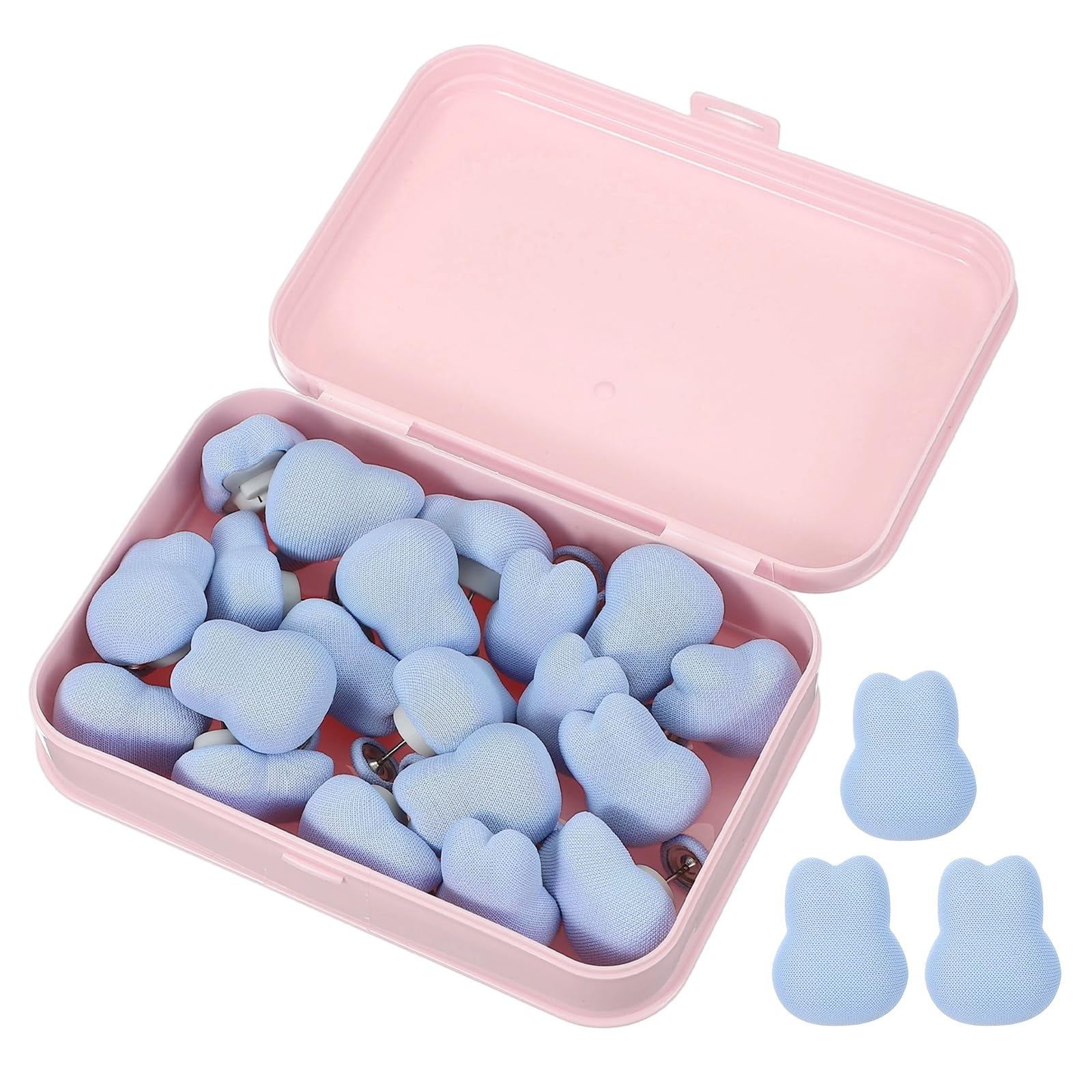 Épingles de housse de couette en tissu bleu et clips pour rideaux
