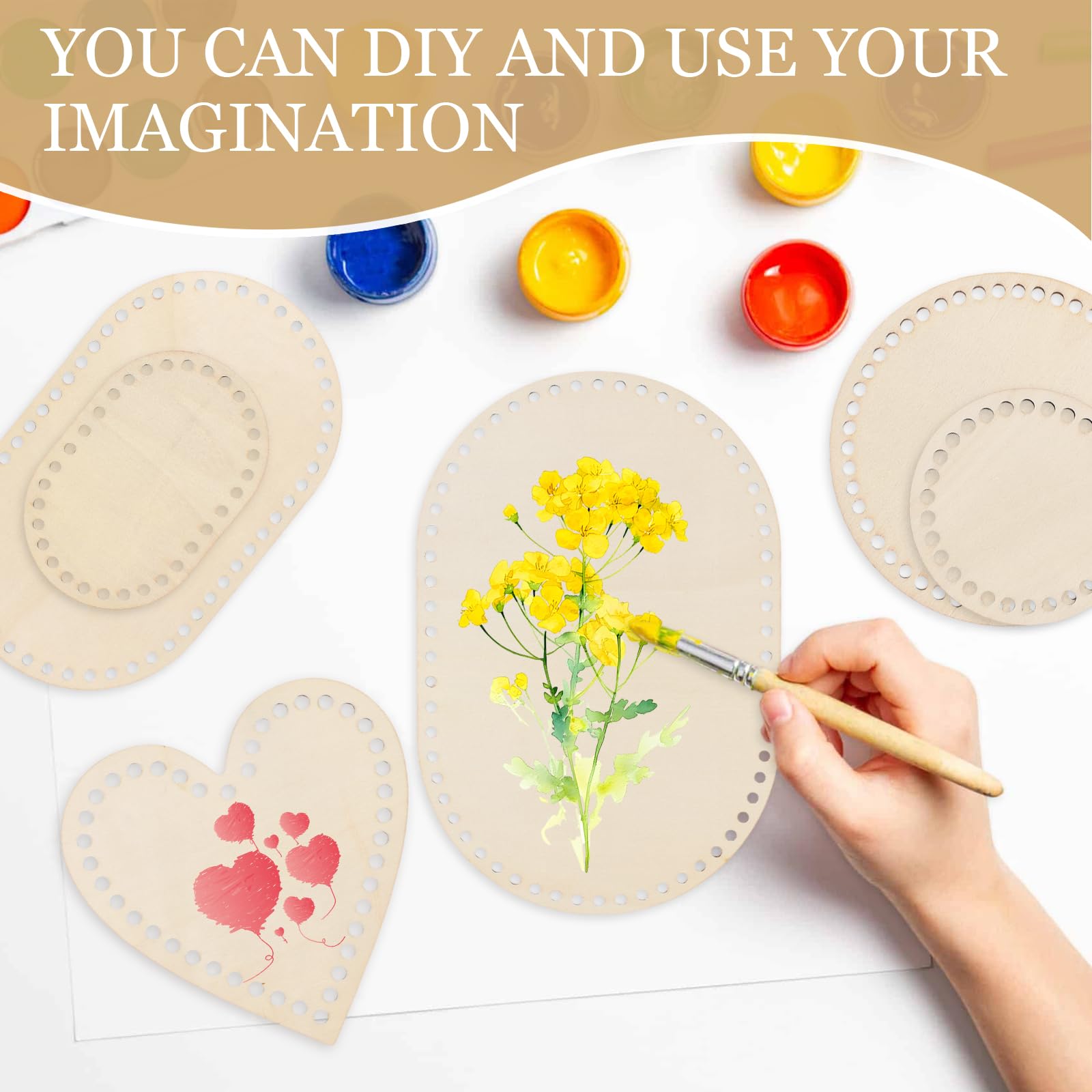 Fond De Panier En Bois Ovale, Fond De Sac Au Crochet En Bois Texture Claire Pour Sacs à Dos