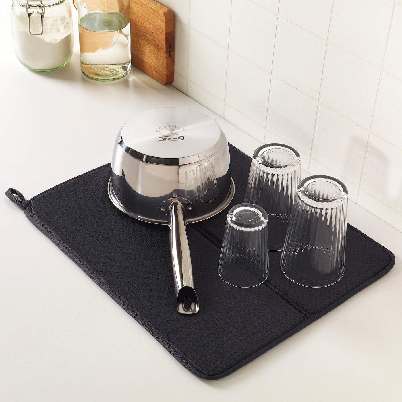 Ikea Polyurethane Foam Dish Drying Mat, 44x36 cm, Dark Grey