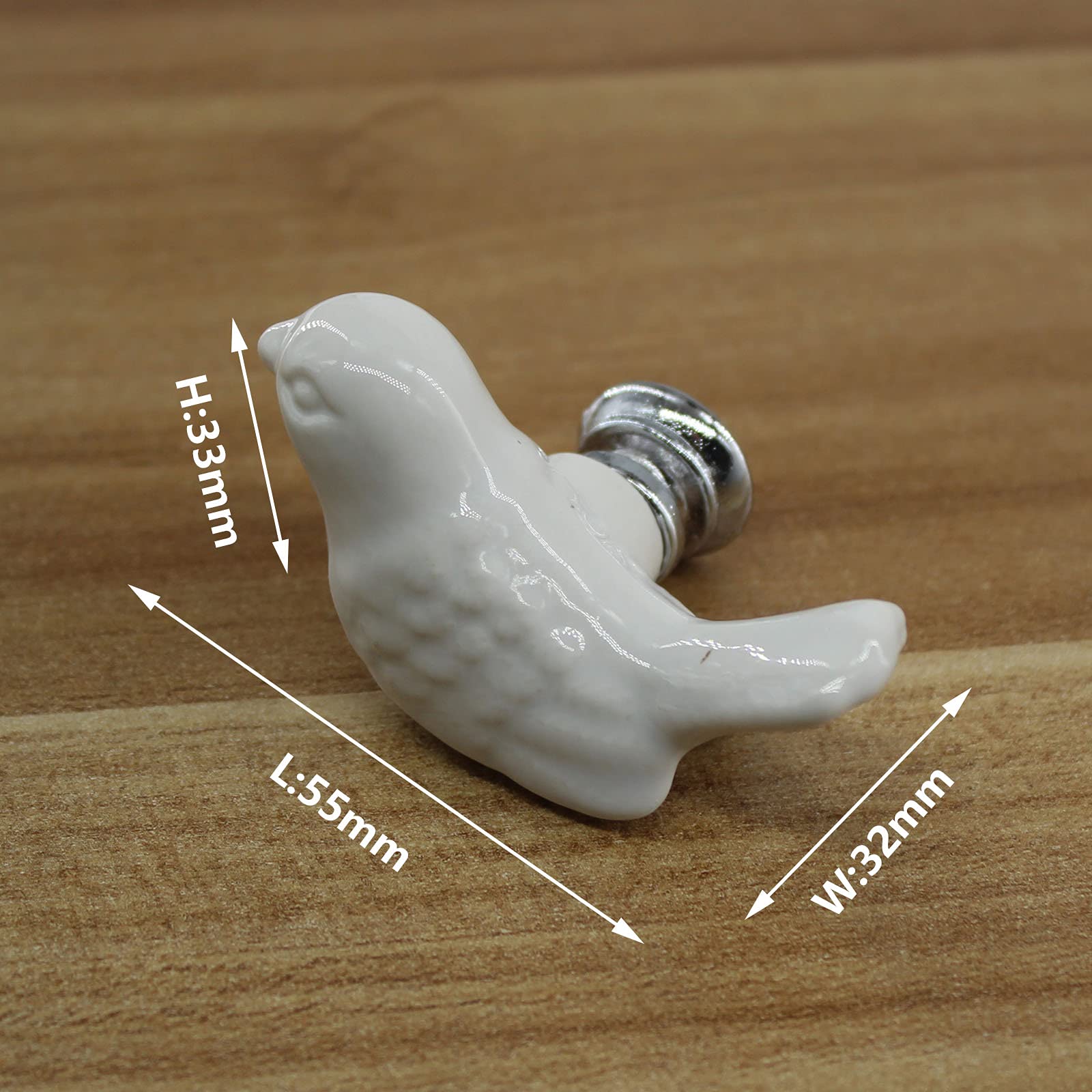 Lot de 8 poignées de porte en céramique rose pour chambre d'enfant