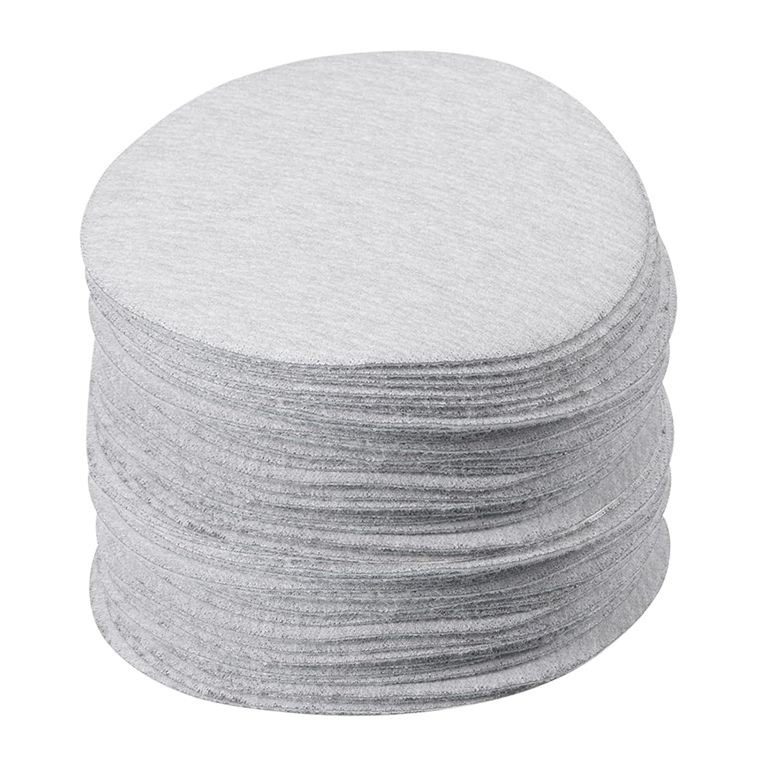 50 Pcs Sanding Discs Hook and Loop Backing - [3 Inch x 320 Grits] Aluminum Oxide White Sandpapers for Orbital Sander Round Sanding Papers